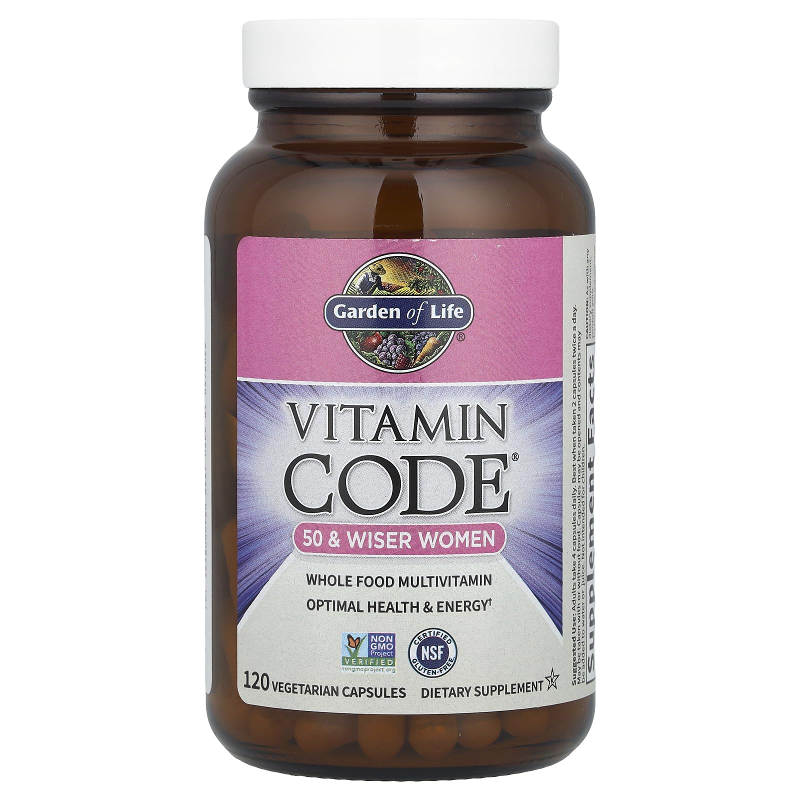Garden of Life Vitamin Code 50 & Wiser Women Multivitamin – 120 Capsules - Image 3