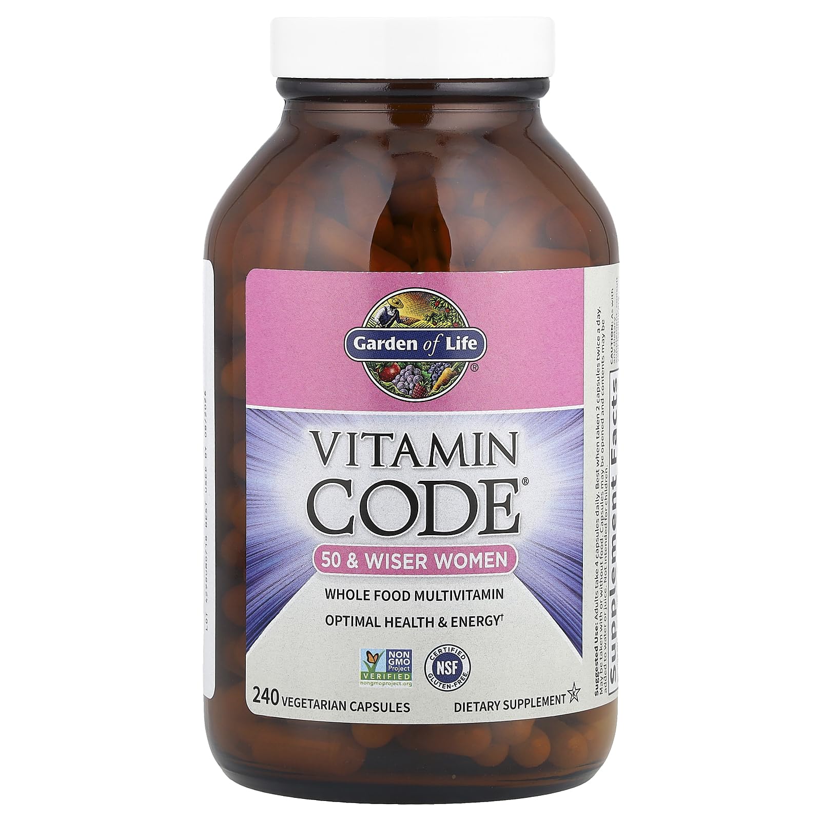 Garden of Life Vitamin Code 50+ Women Multivitamin – Probiotics, Enzymes & Whole-Food Nutrition | 240 Capsules - Image 4