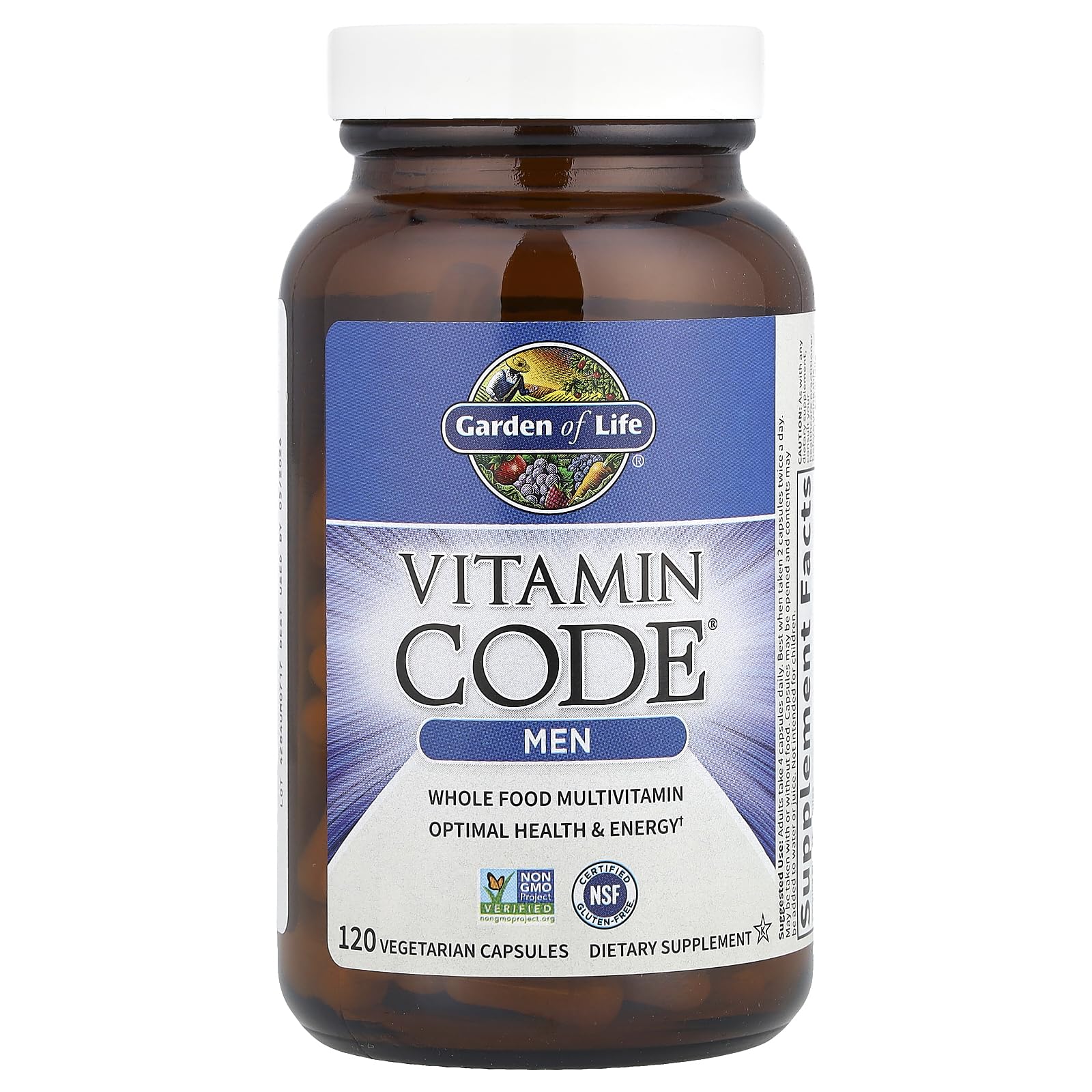 Garden of Life Vitamin Code Men's Whole-Food Multivitamin - 120 Caps | Probiotics, Prostate & Heart Health - Image 4