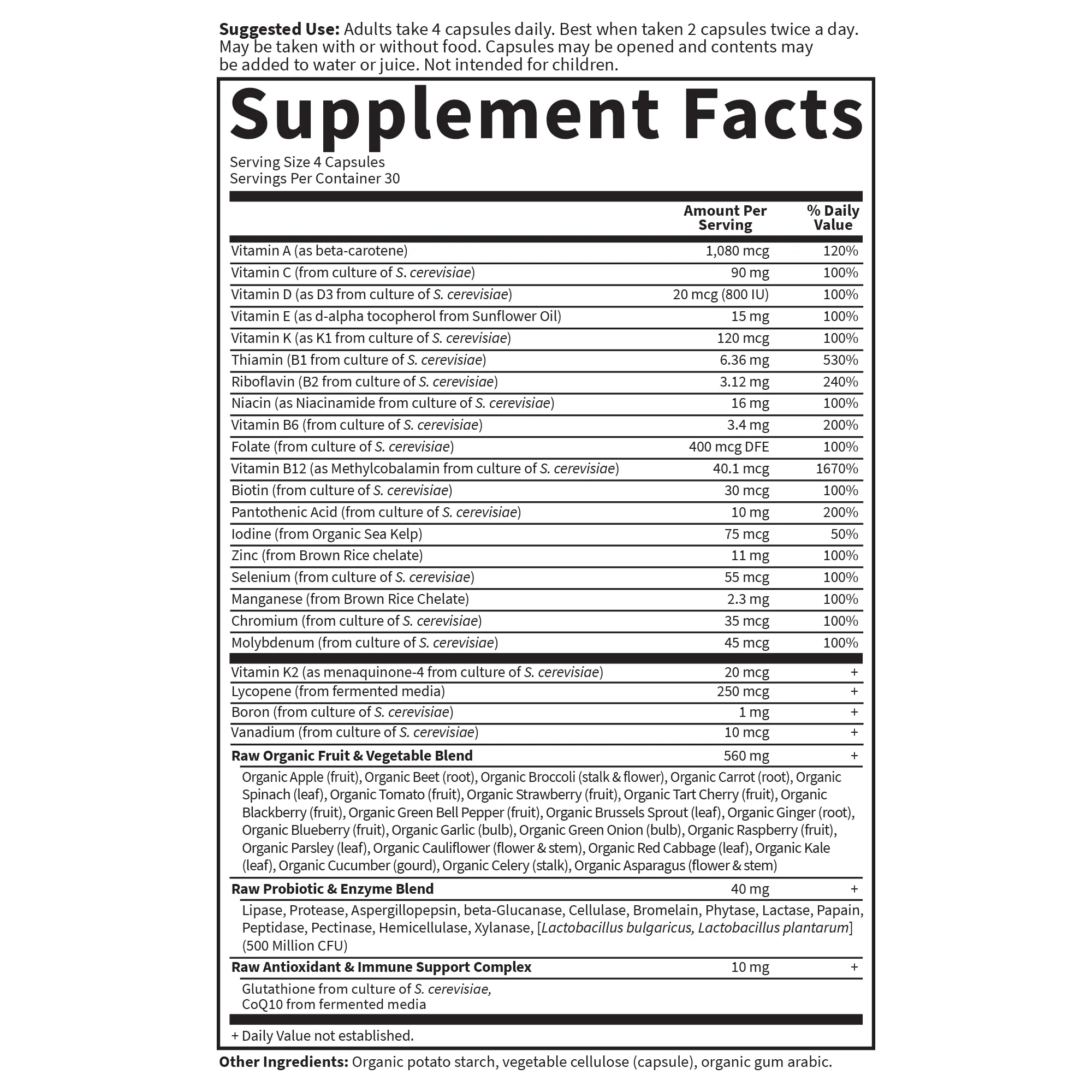 Garden of Life Vitamin Code Men's Whole-Food Multivitamin - 120 Caps | Probiotics, Prostate & Heart Health - Image 7