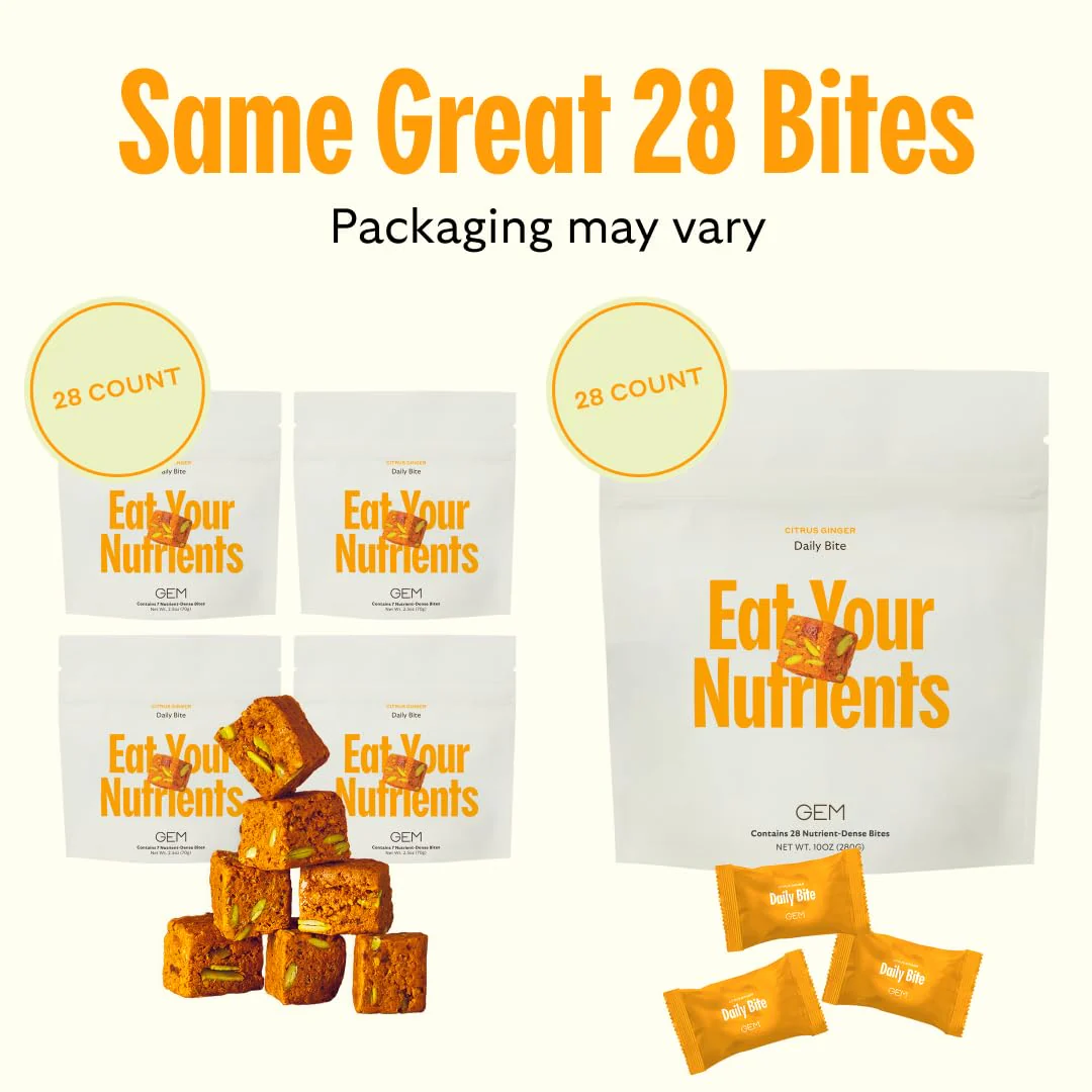 GEM Daily Multivitamin Bite for Women & Men – 28 Servings, Real-Food Nutrition - Image 14