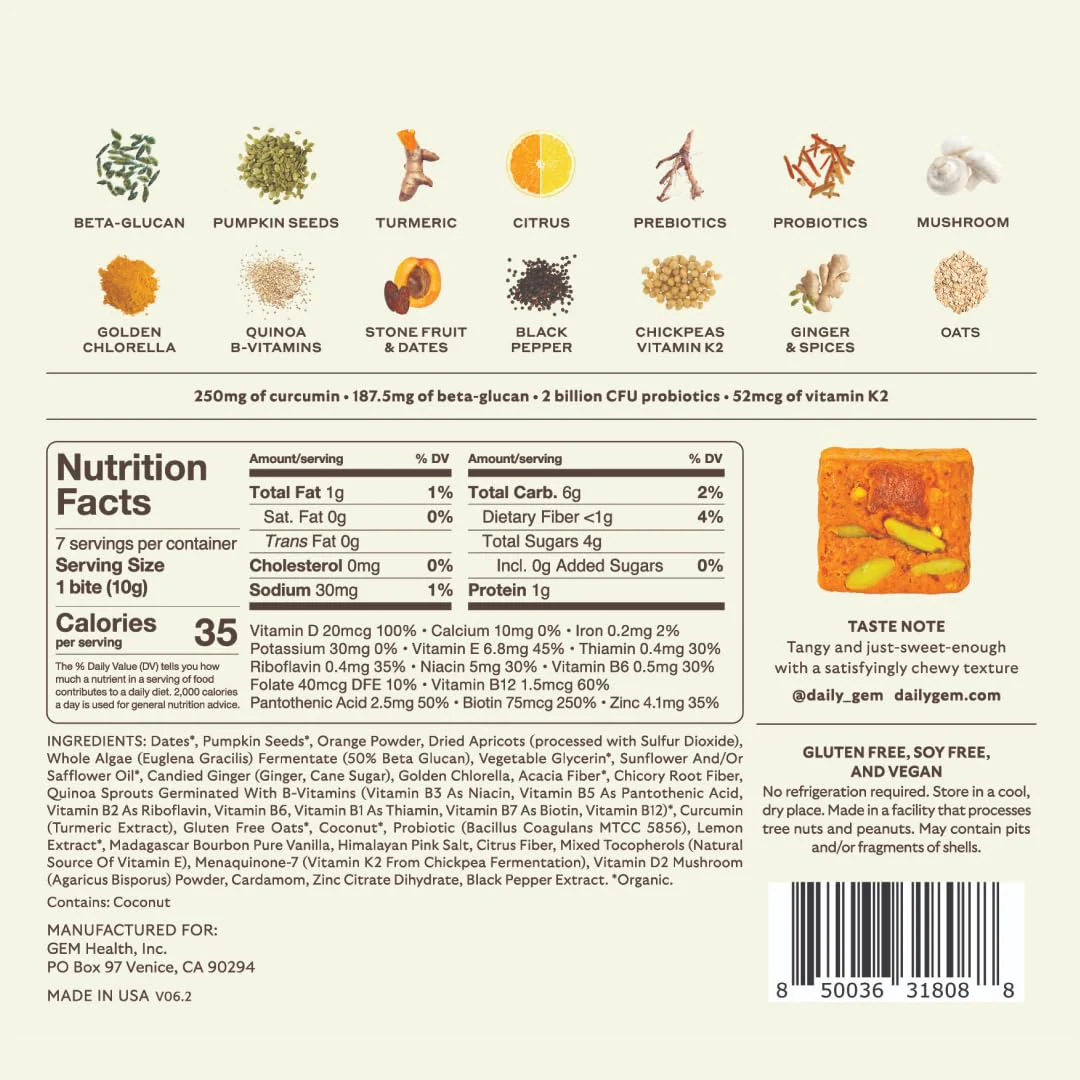 GEM Daily Multivitamin Bite for Women & Men – 28 Servings, Real-Food Nutrition - Image 19