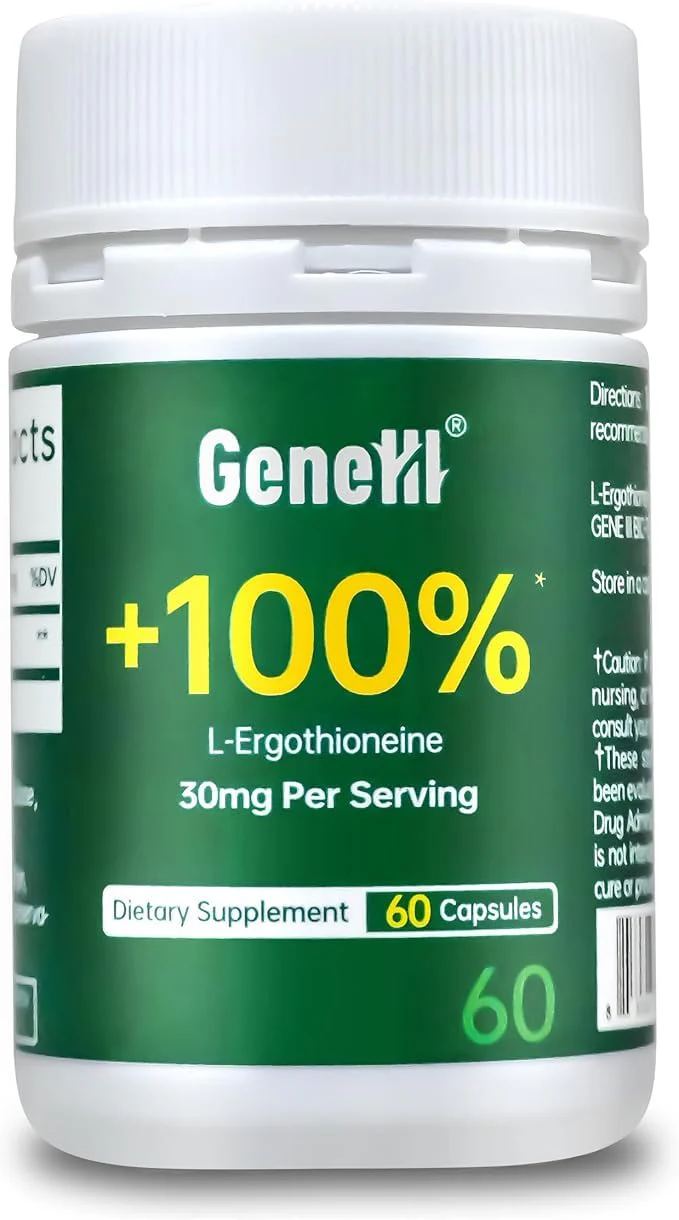 GENEIII L-Ergothioneine Supplement 30mg per Serving | 60 Servings | Lab Tested, USA Made - Image 9