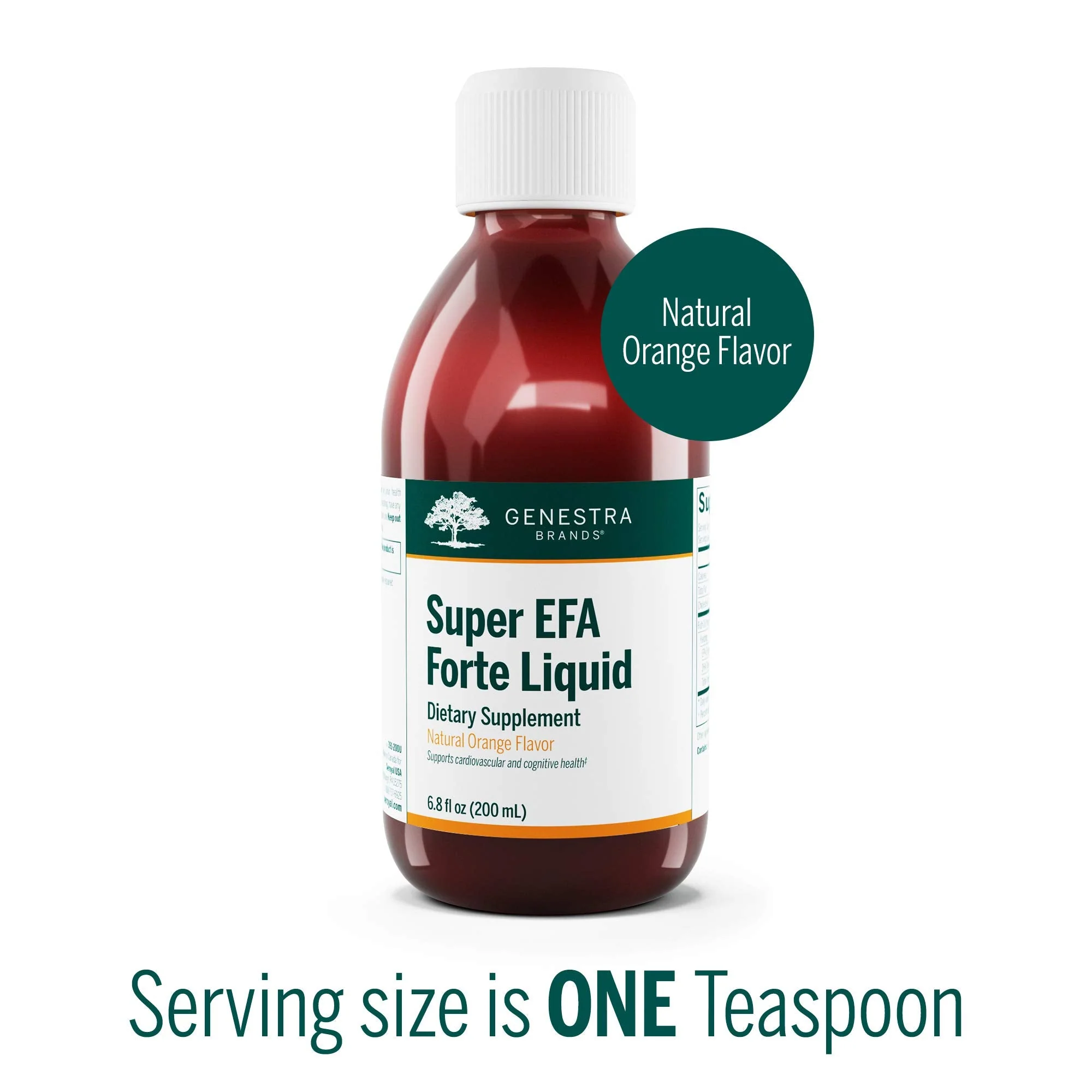 Genestra Brands Super EFA Forte Liquid | Fish Oil for Cognitive, Cardiovascular & Joint Health | Natural Orange Flavor | 6.8 fl. oz. - Image 3