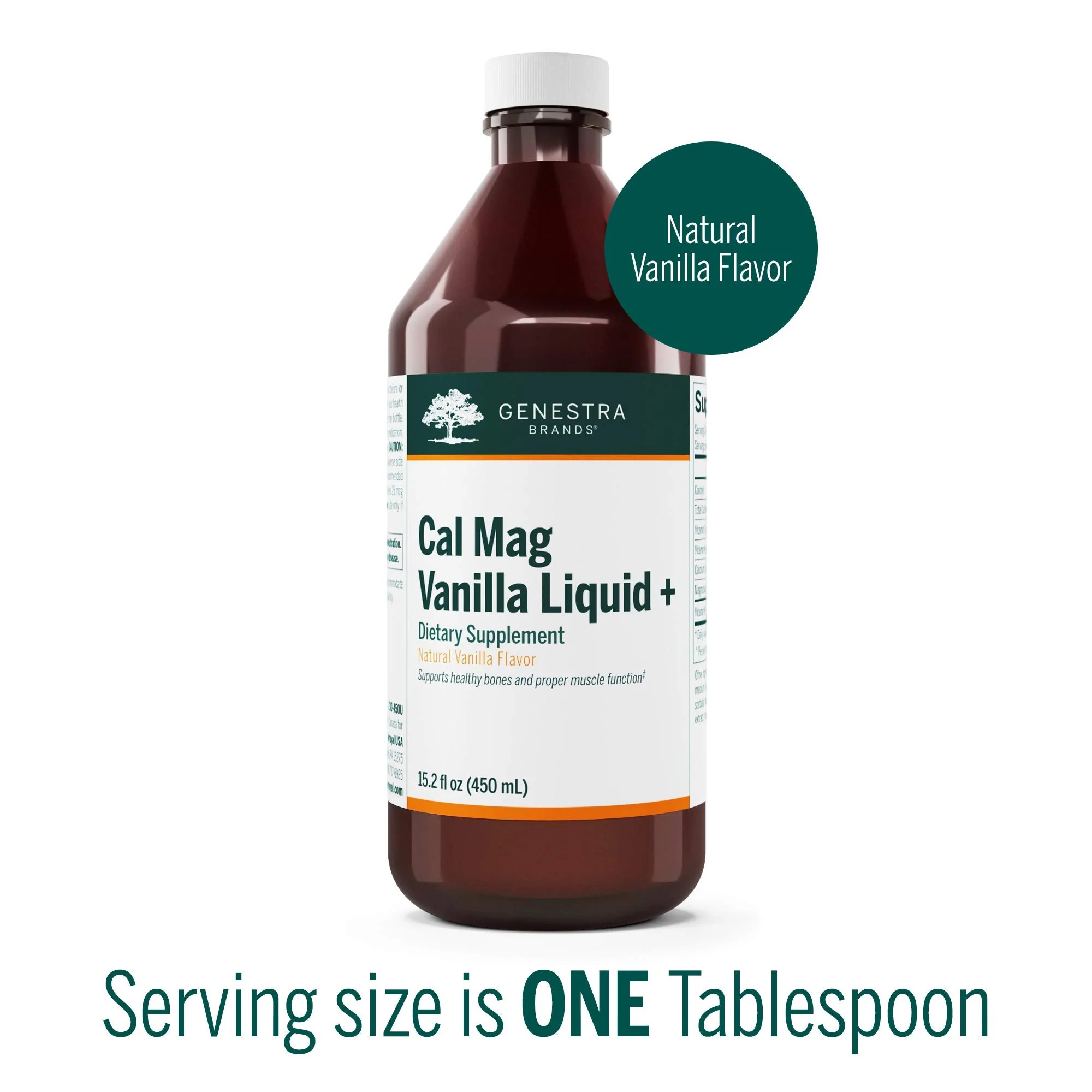 Genestra Cal Mag Vanilla Liquid + – Calcium Magnesium Supplement | 15.2 fl oz - Image 4