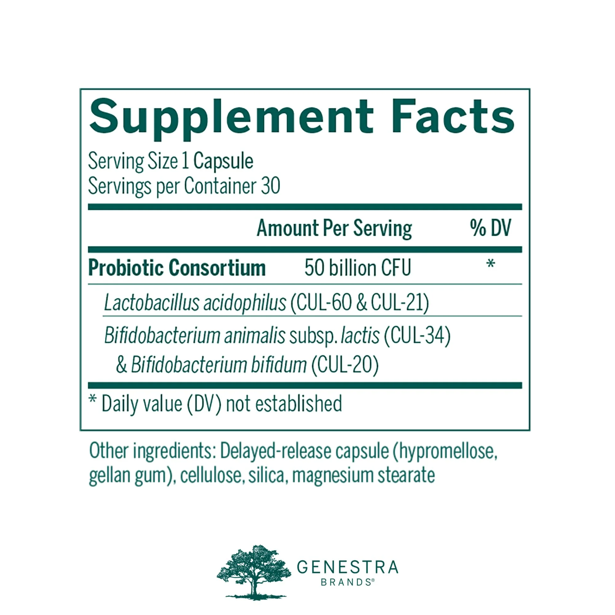 Genestra HMF Intensive 50 Probiotic – GI Health & Immune Support | 30 Vegetarian Capsules - Image 2