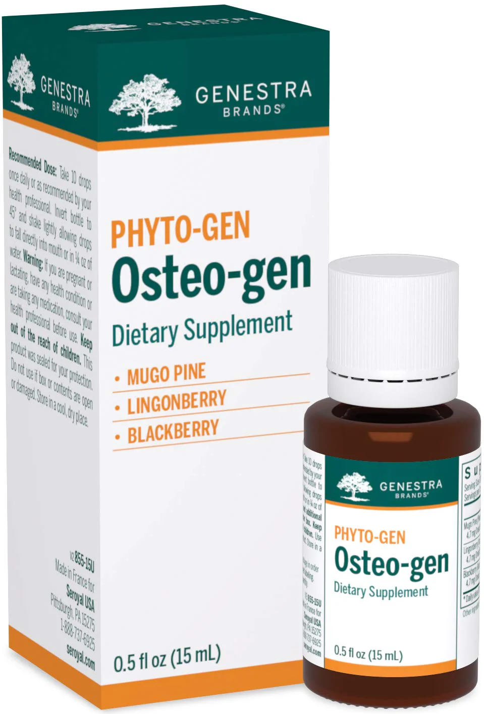 Genestra Osteo-gen – Mugo Pine, Lingonberry, Blackberry | 0.5 fl oz