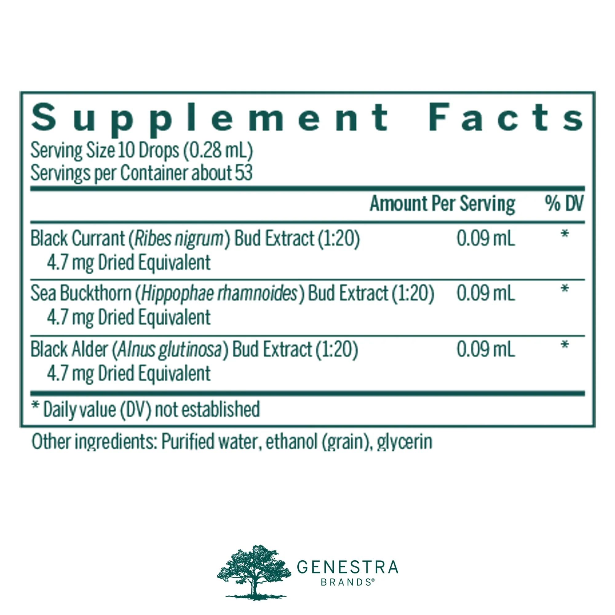 Genestra VRL-GEN | Black Currant, Sea Buckthorn & Black Alder 0.5 oz - Image 2
