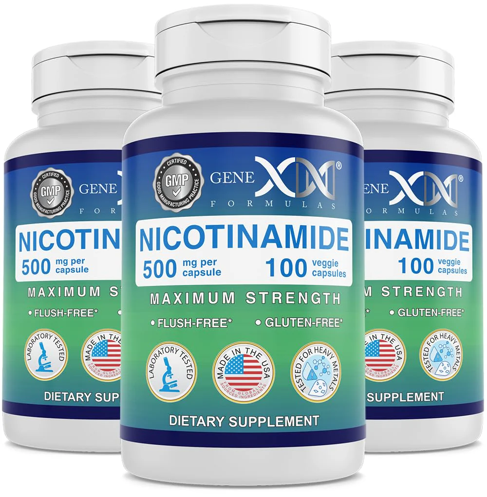 Genex Formulas Nicotinamide 500mg (3-Pack) | Flush-Free Niacinamide for Skin Health & Energy - Image 7
