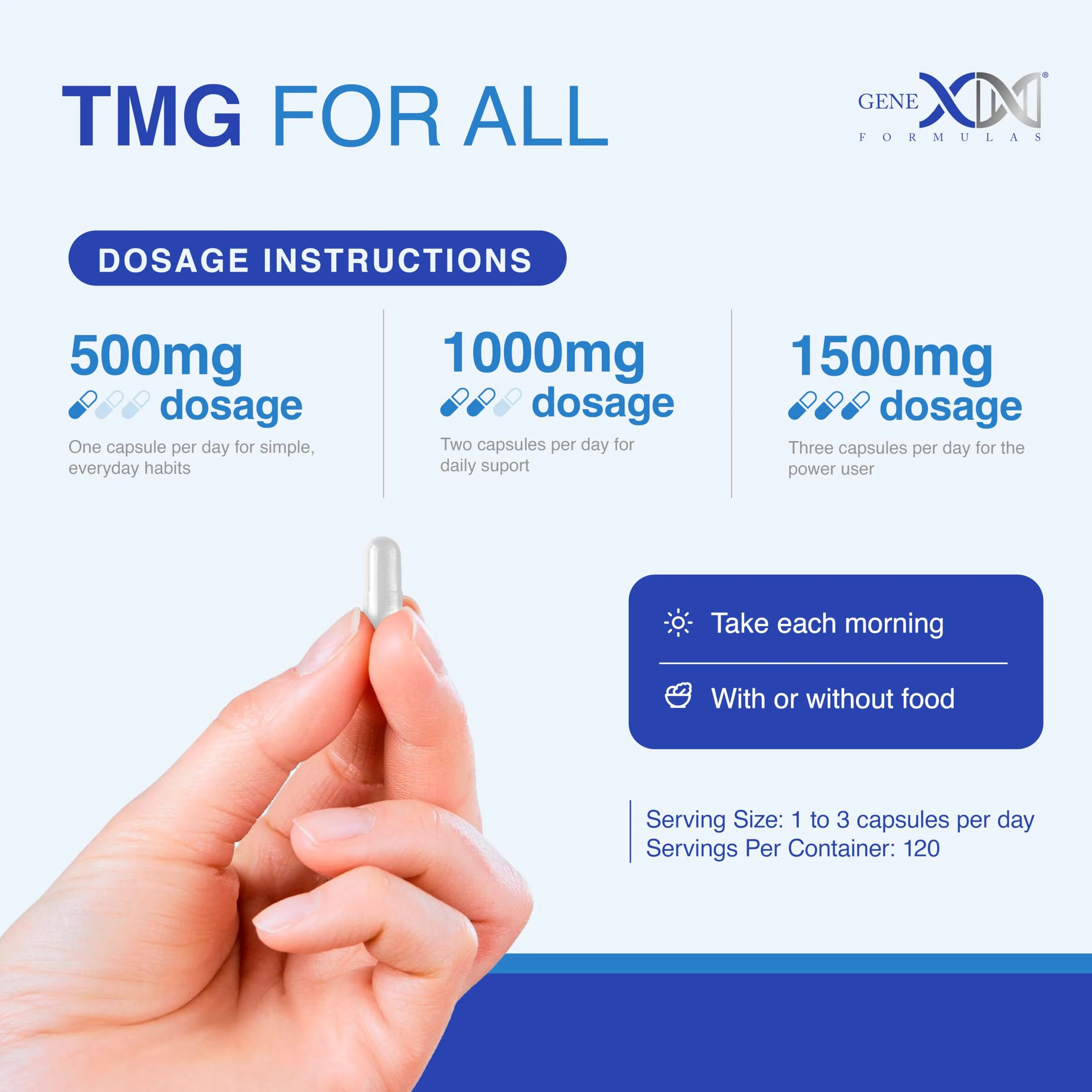Genex Formulas TMG 1000mg - 360 Capsules | NSF Certified, Gluten Free & Non-GMO - Image 10