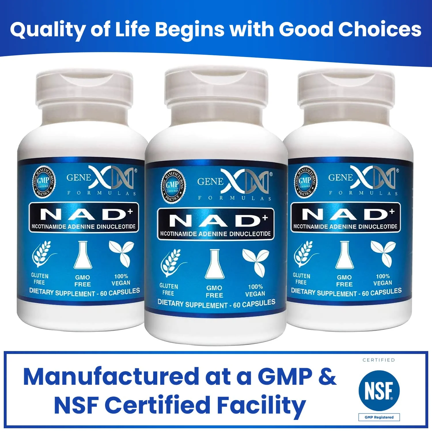 Genex NAD+ 250mg – 60 Capsules | Actual NAD+ (Nicotinamide Adenine Dinucleotide) - Image 9