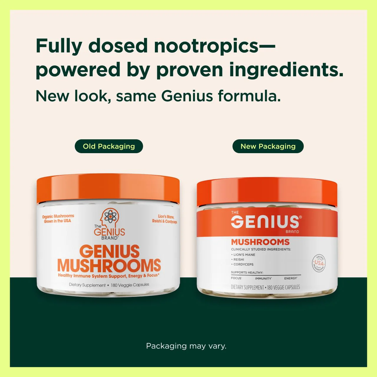 Genius Mushroom Supplement – Full-Spectrum Lion's Mane, Cordyceps & Reishi | 180 Capsules - Image 2