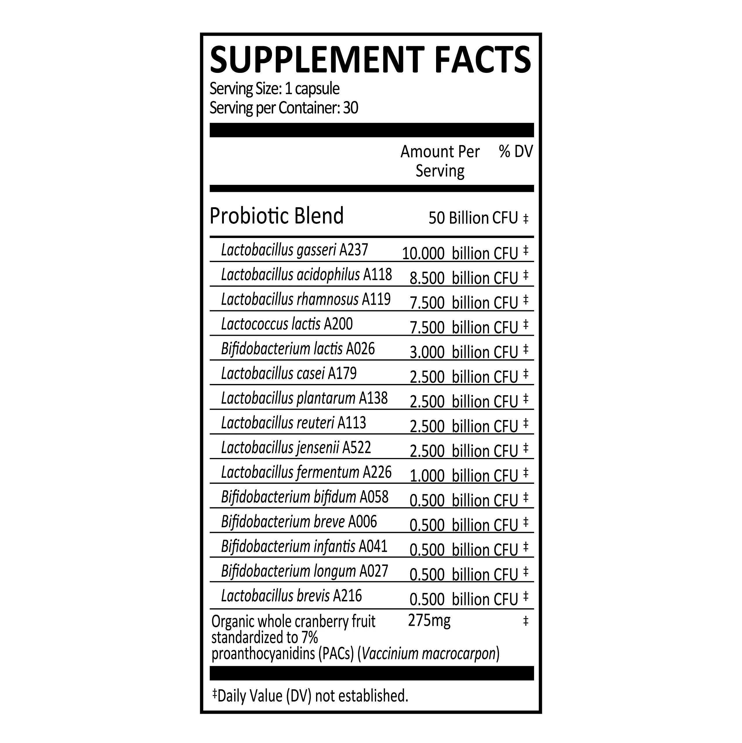 Genuine Health Women's Daily Probiotic for UTI Support – Cranberry, 30 Capsules - Image 5