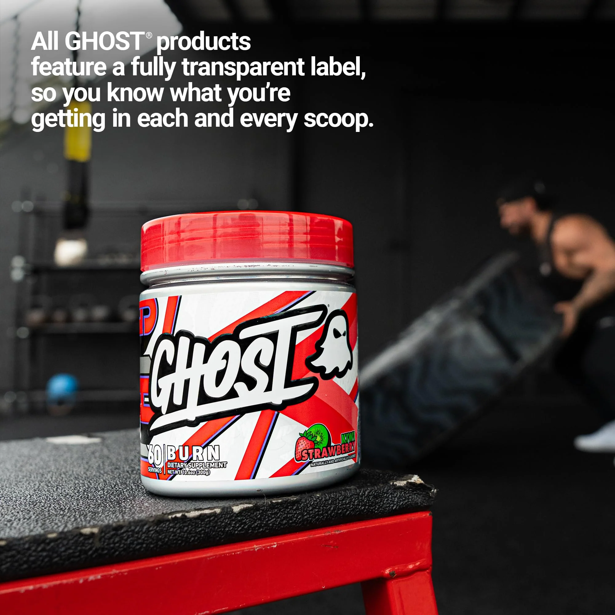 GHOST Burn Weight Management Powder – Kiwi Strawberry (60 Servings) | Vegan, Sugar-Free Energy Support - Image 5
