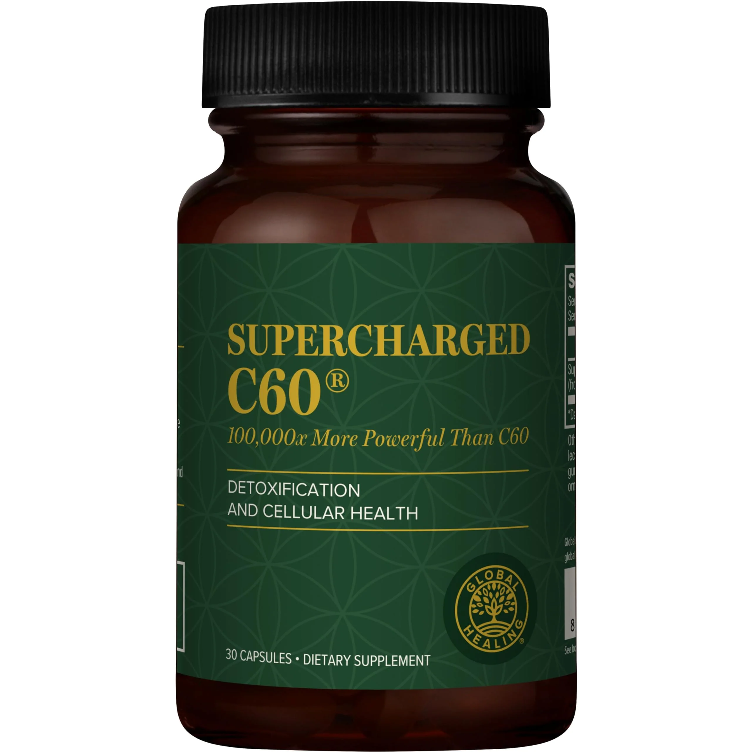 Global Healing Center Supercharged C60 – 10x More Powerful Fullerene + Organic MCT Powder (30 Capsules)