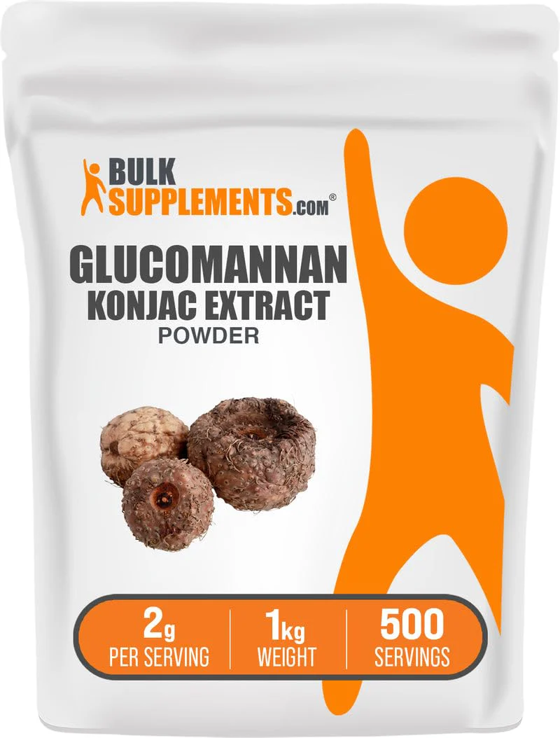 Glucomannan Powder (Konjac Root) - Gluten Free, 2g per Serving | BulkSupplements