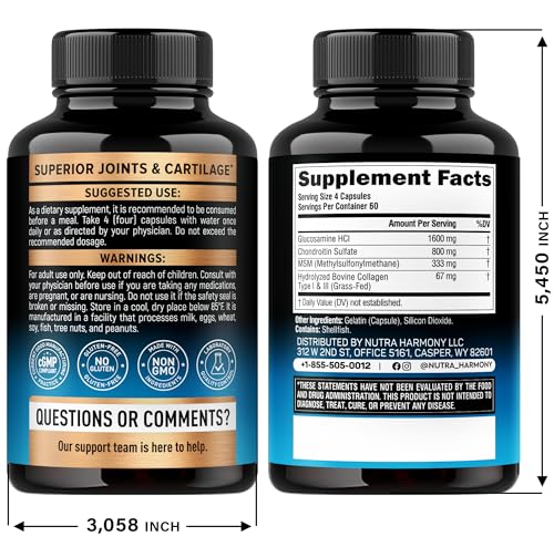 Glucosamine Chondroitin MSM Collagen – Joint Support (240 Caps) | Made in USA - Image 2