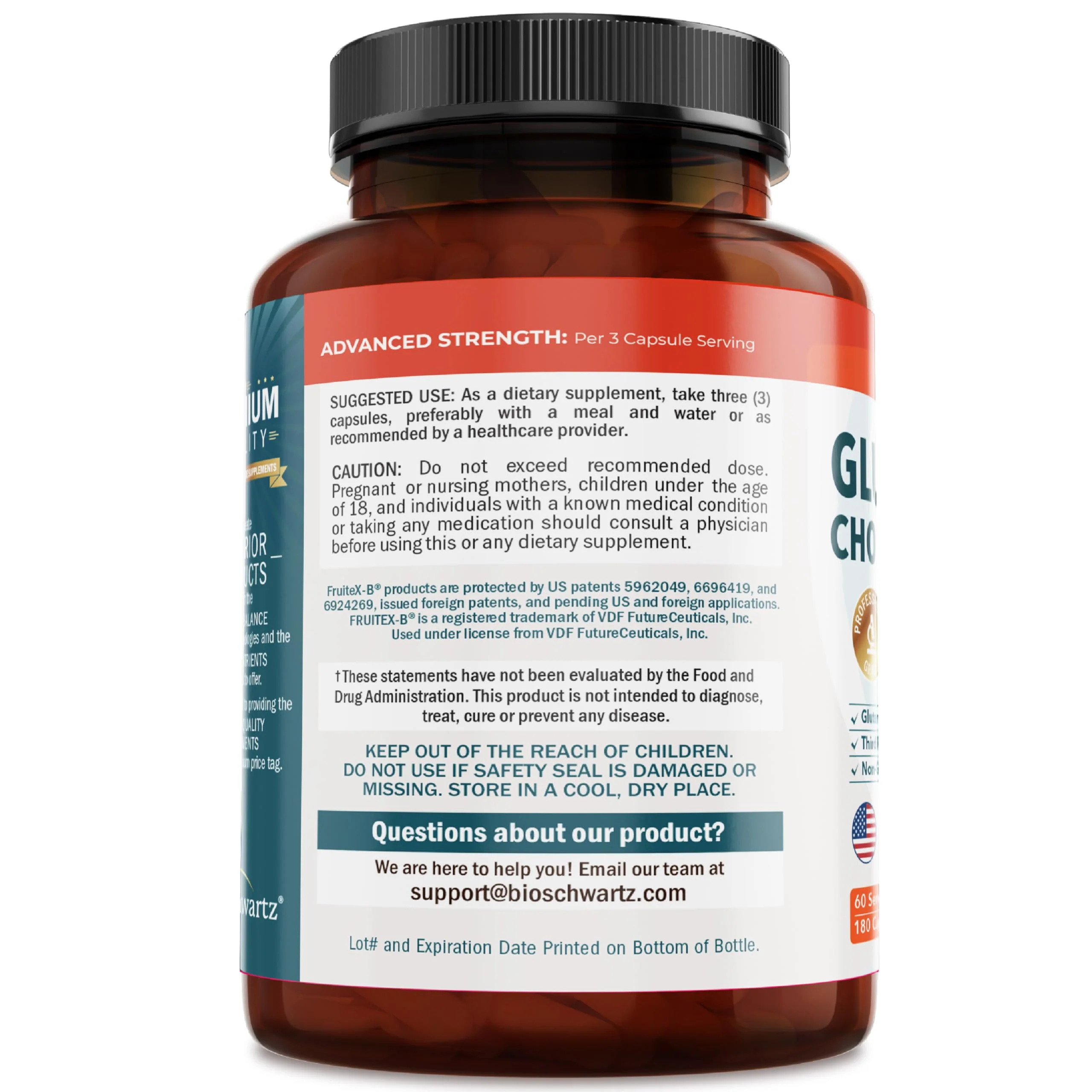 Glucosamine Chondroitin MSM Joint Support – Collagen, Turmeric, Hyaluronic Acid | Gluten Free, Non-GMO, 180 Capsules - Image 8