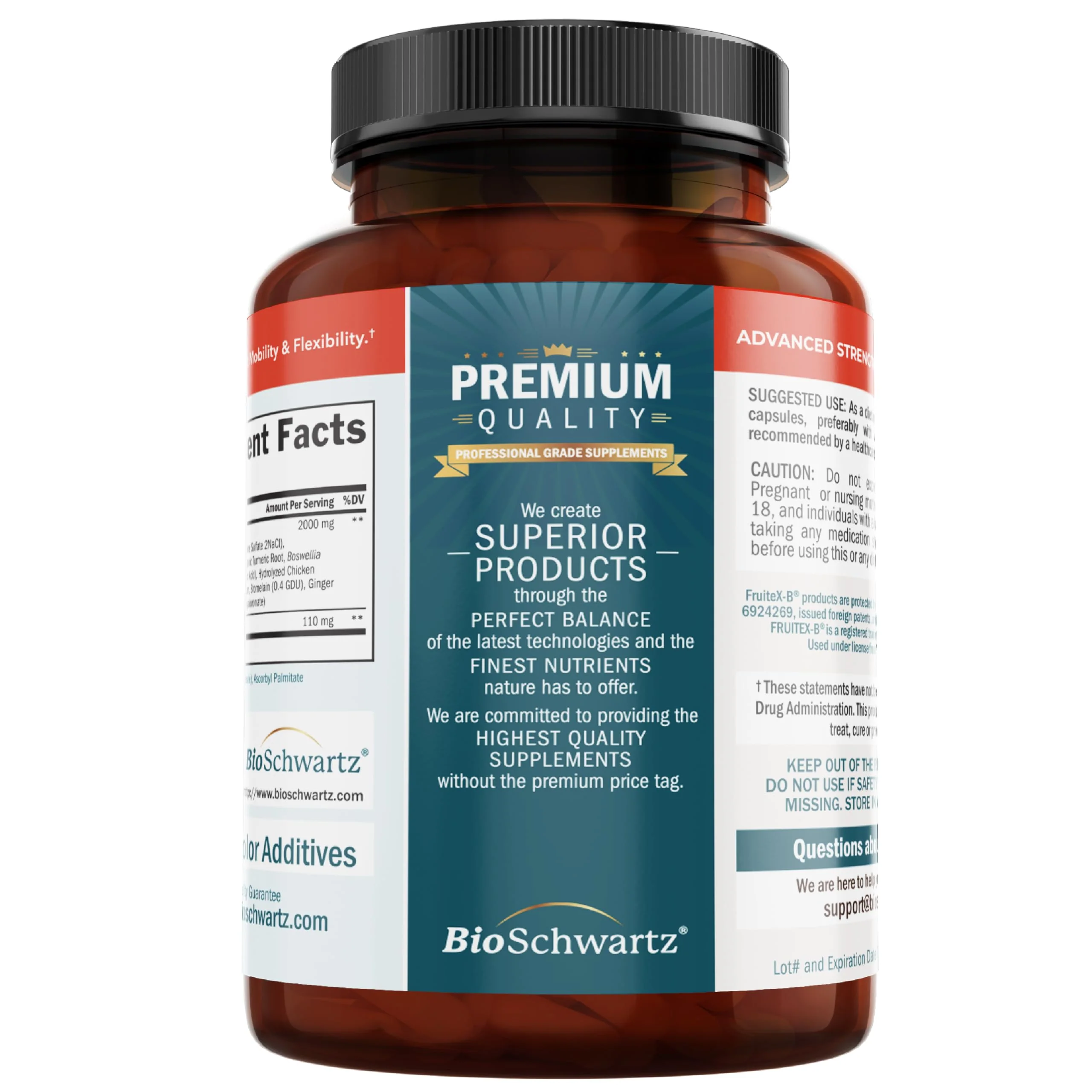 Glucosamine Chondroitin MSM Joint Support – Collagen, Turmeric, Hyaluronic Acid | Gluten Free, Non-GMO, 180 Capsules - Image 9
