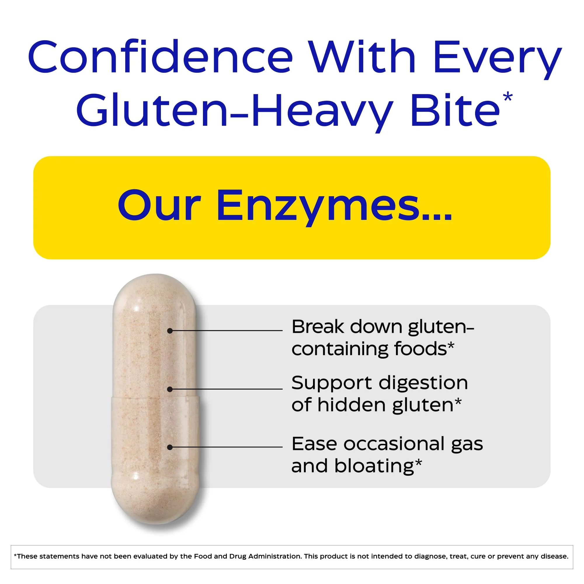 GlutenEase by Enzymedica – Gluten & Casein Digestive Enzymes, 60 Capsules - Image 2