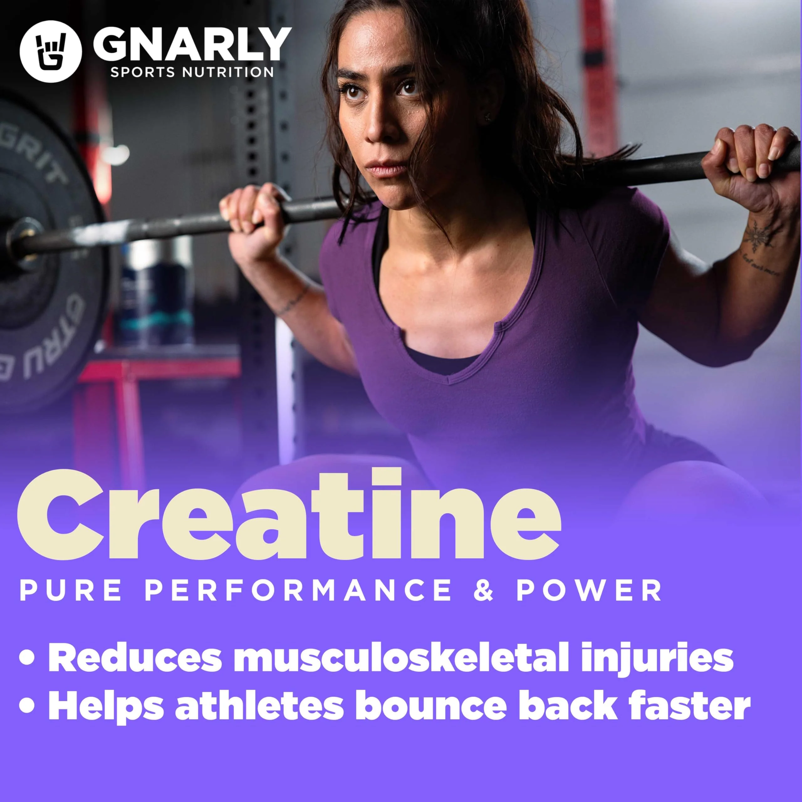 Gnarly Creatine Powder – Creapure, Vegan Creatine, NSF Sport Certified | 5g Monohydrate, Unflavored, 15.87 oz - Image 4