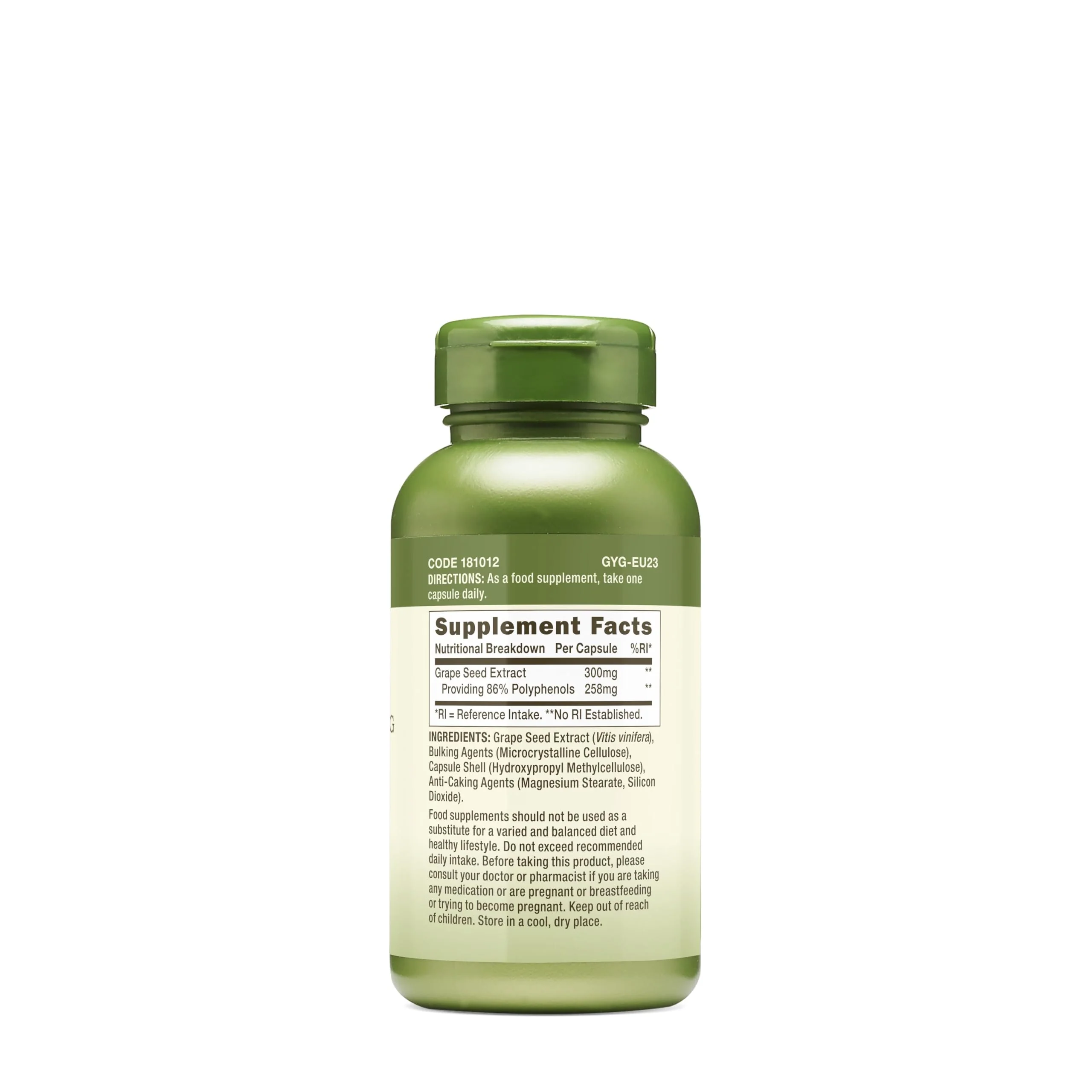 GNC Herbal Plus Grape Seed Extract 300mg – Vegetarian, 100 Servings - Image 2