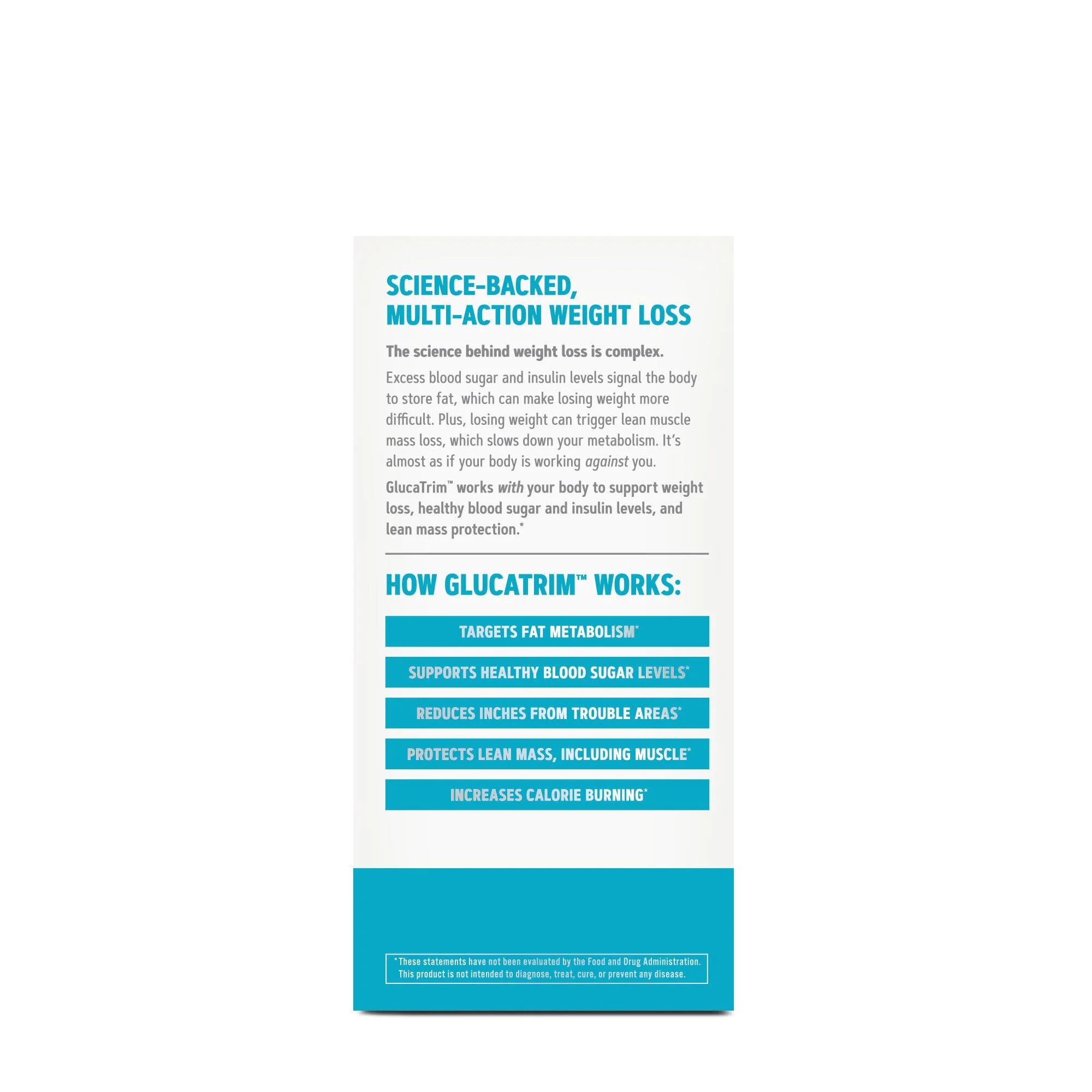 GNC Total Lean GlucaTrim - Caffeine Free Weight Loss - 120 Capsules, 60 Servings - Image 3