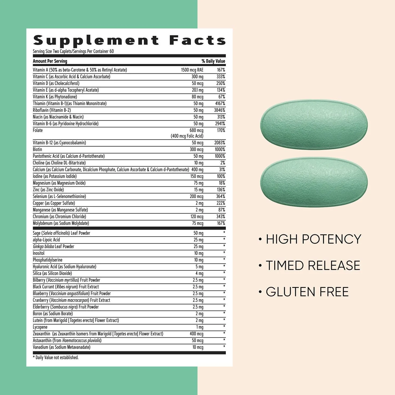 GNC Women’s 50 Plus Multivitamin Caplets | Timed Release, 120 Count, 60 Servings – Immune Support, Bone Health, Memory & Vision - Image 12