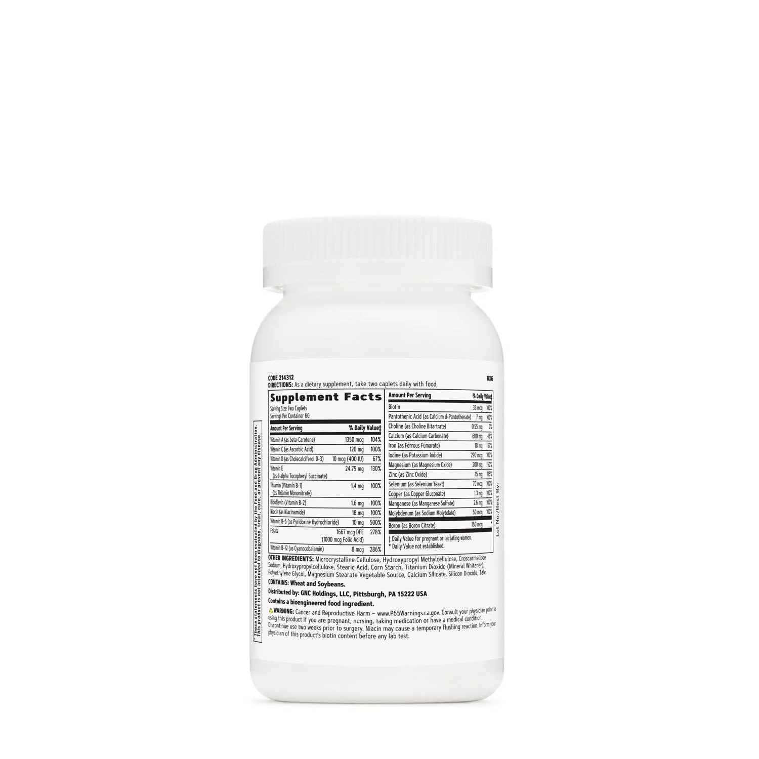 GNC Women's Prenatal Multivitamin with Iron | Supports Pregnancy & Baby Development | 120 Caplets (Pack of 2) - Image 3