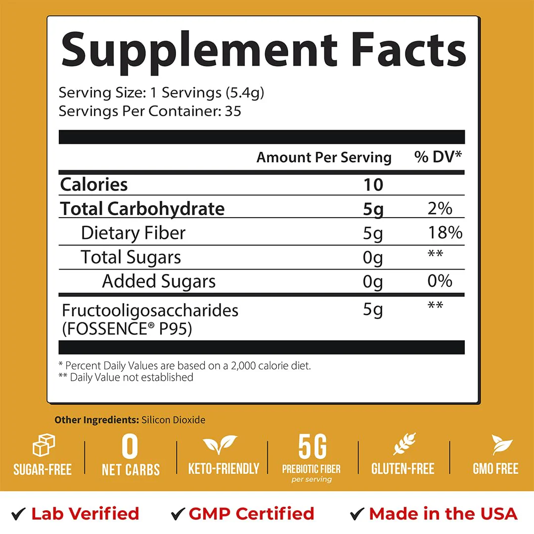 GOBIOTIX Fiber Supplement Powder with Prebiotics – Digestive Health, GLP-1 Support, Keto & Vegan | 35 Servings - Image 6