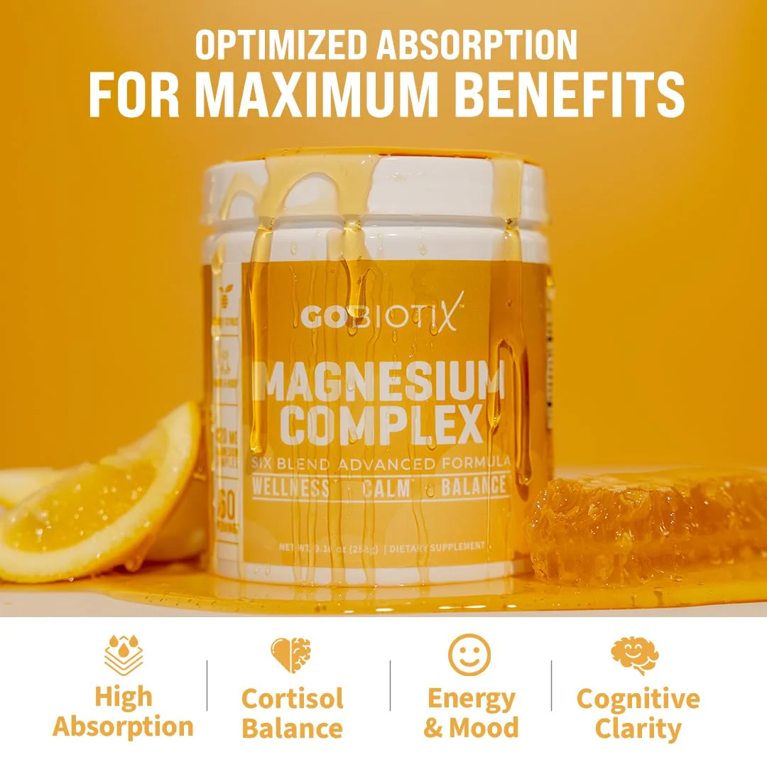 GoBiotix Magnesium Glycinate Powder – 420 mg per Serving, 60 Servings, Honey Citrus | High Absorption, Sugar-Free - Image 11