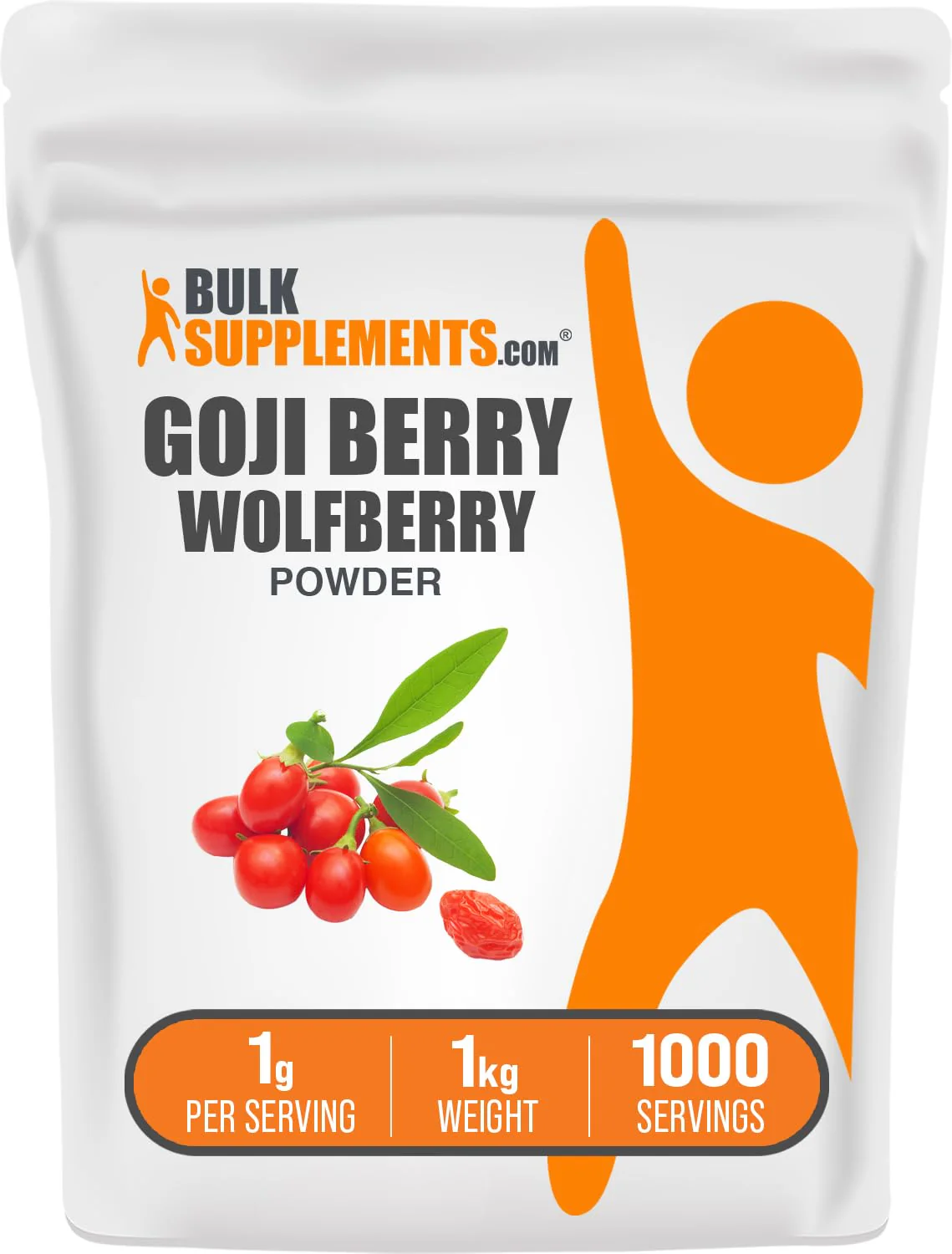 Goji Berry Powder - BulkSupplements | Vegan & Gluten Free, 1g/Serving, 1kg - Image 6