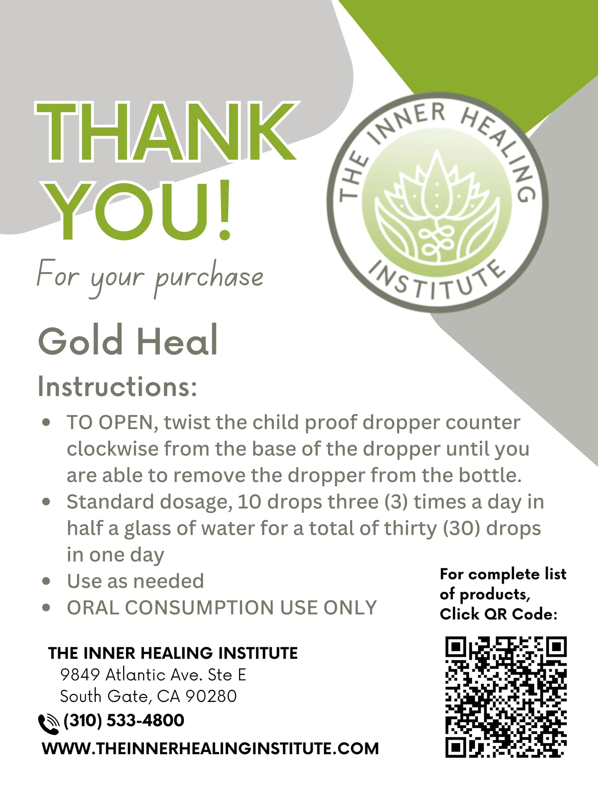 Gold Heal 2oz Tincture - Natural Oral Drops with Vitamin B12 | Immune Support - Image 3