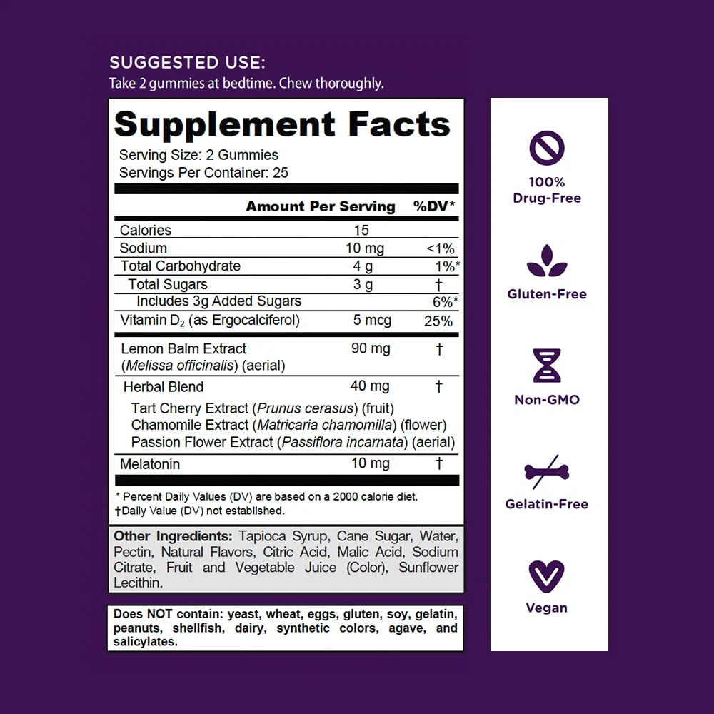 Goli Extra-Strength Sleep Gummies with 10 mg Melatonin – 150 Count | Vegan, Gluten-Free, Gelatin-Free - Image 9