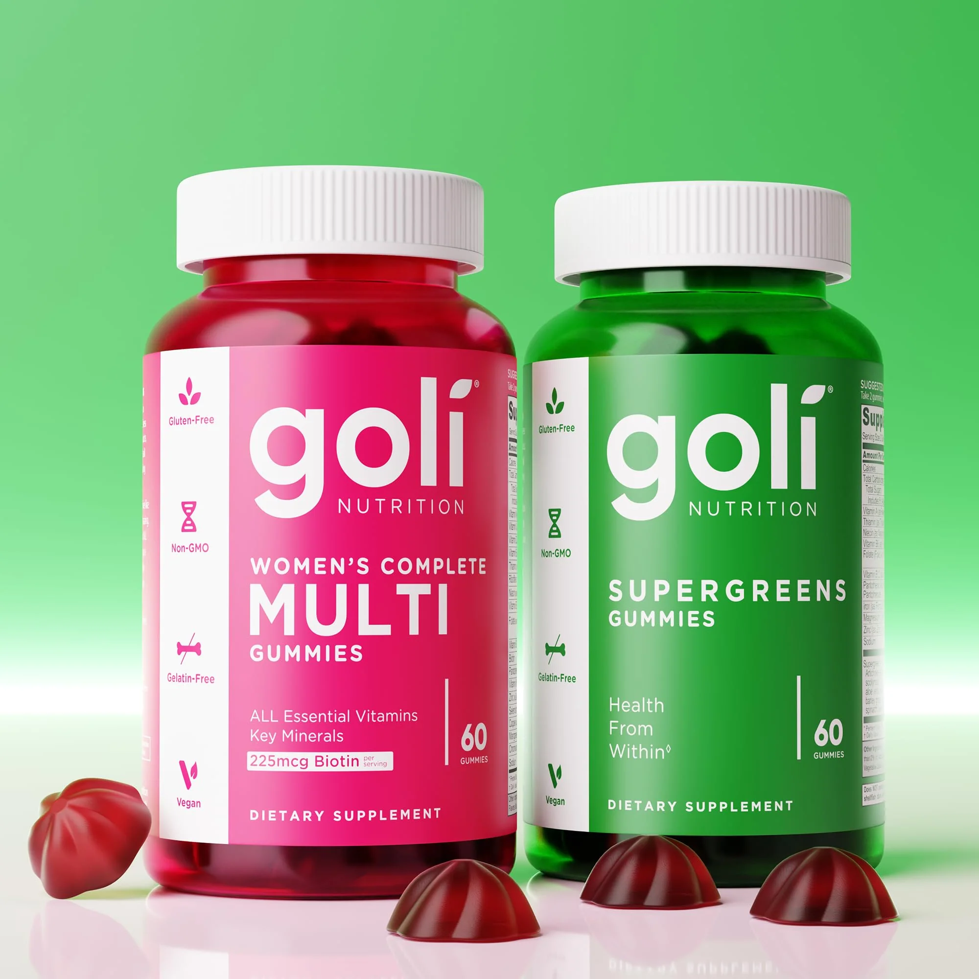 Goli Supergreens Gummies with Probiotics – Artichoke Leaf, Spirulina & Kale | Vegan, Gluten-Free, Non-GMO – 60 Count (5 Pack) - Image 14