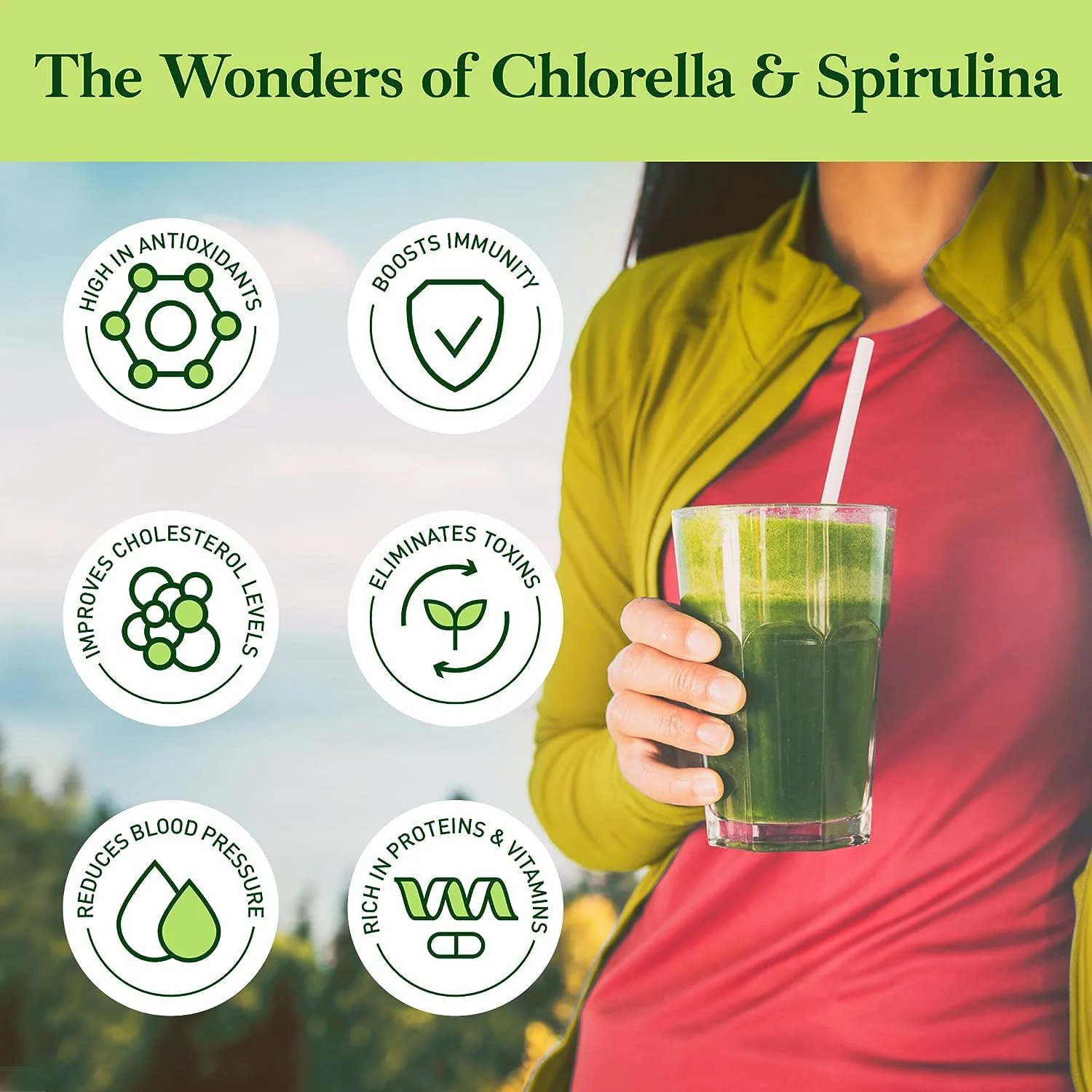 Good Natured Organic Spirulina & Chlorella 50/50 Powder – 3 Month Supply | Vegan & Non-GMO - Image 2