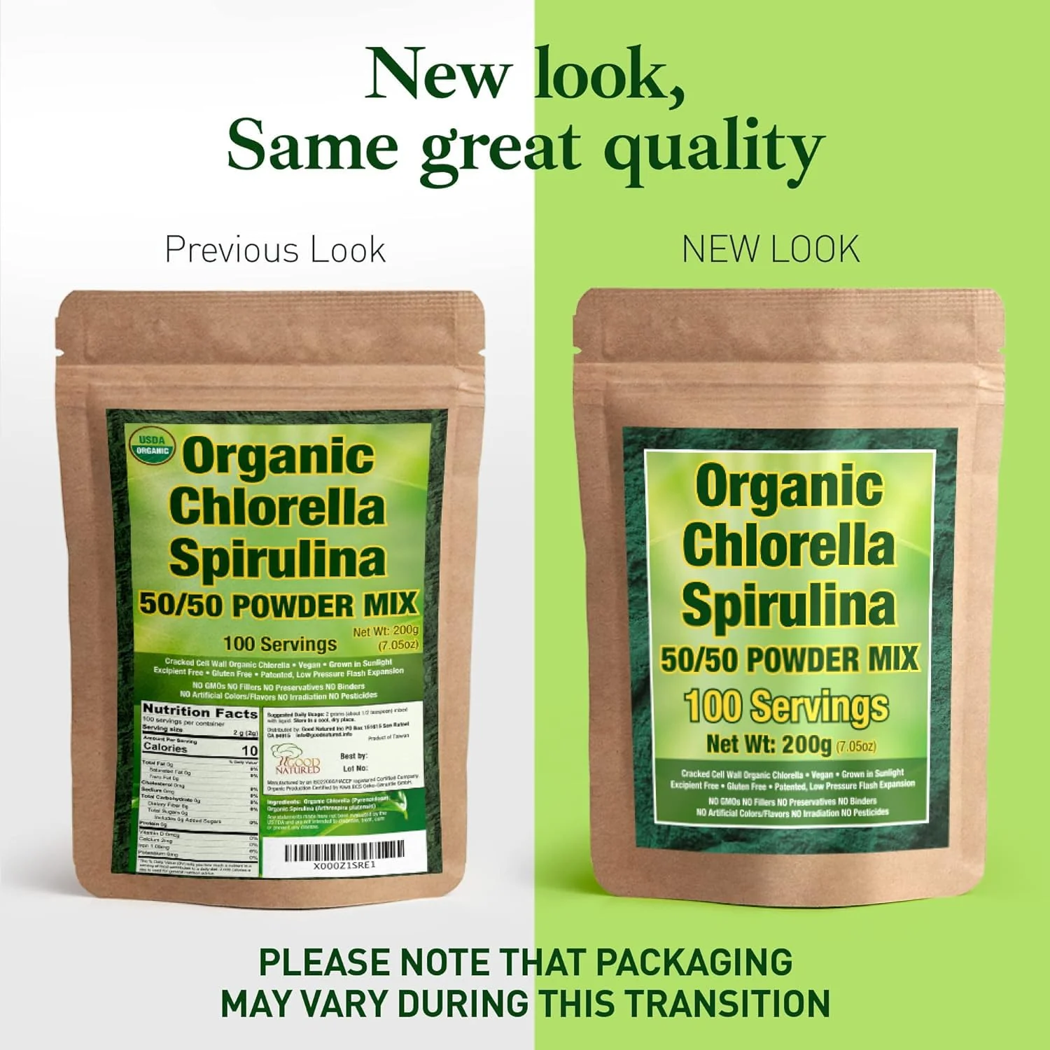 Good Natured Organic Spirulina & Chlorella 50/50 Powder – 3 Month Supply | Vegan & Non-GMO - Image 3