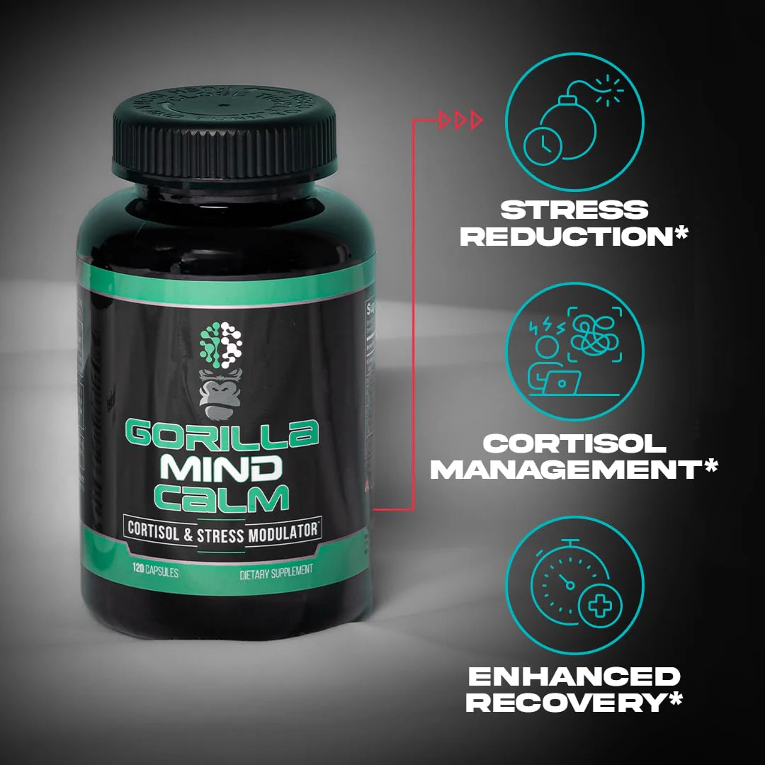 Gorilla Mind Calm (120 Capsules) | Potent Relaxation & Stress Support - Image 3