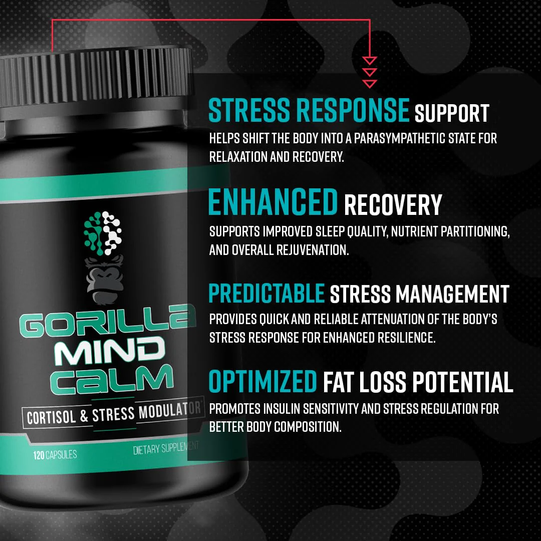 Gorilla Mind Calm (120 Capsules) | Potent Relaxation & Stress Support - Image 4