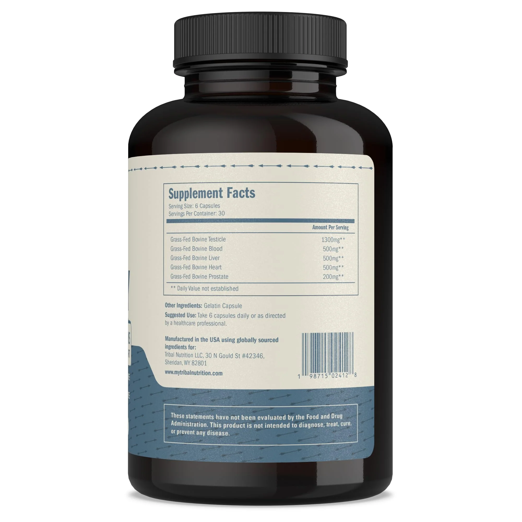 Grass-Fed Beef Organ Supplement for Men – Testicle, Prostate, Blood, Liver & Heart (3000mg) - Image 8