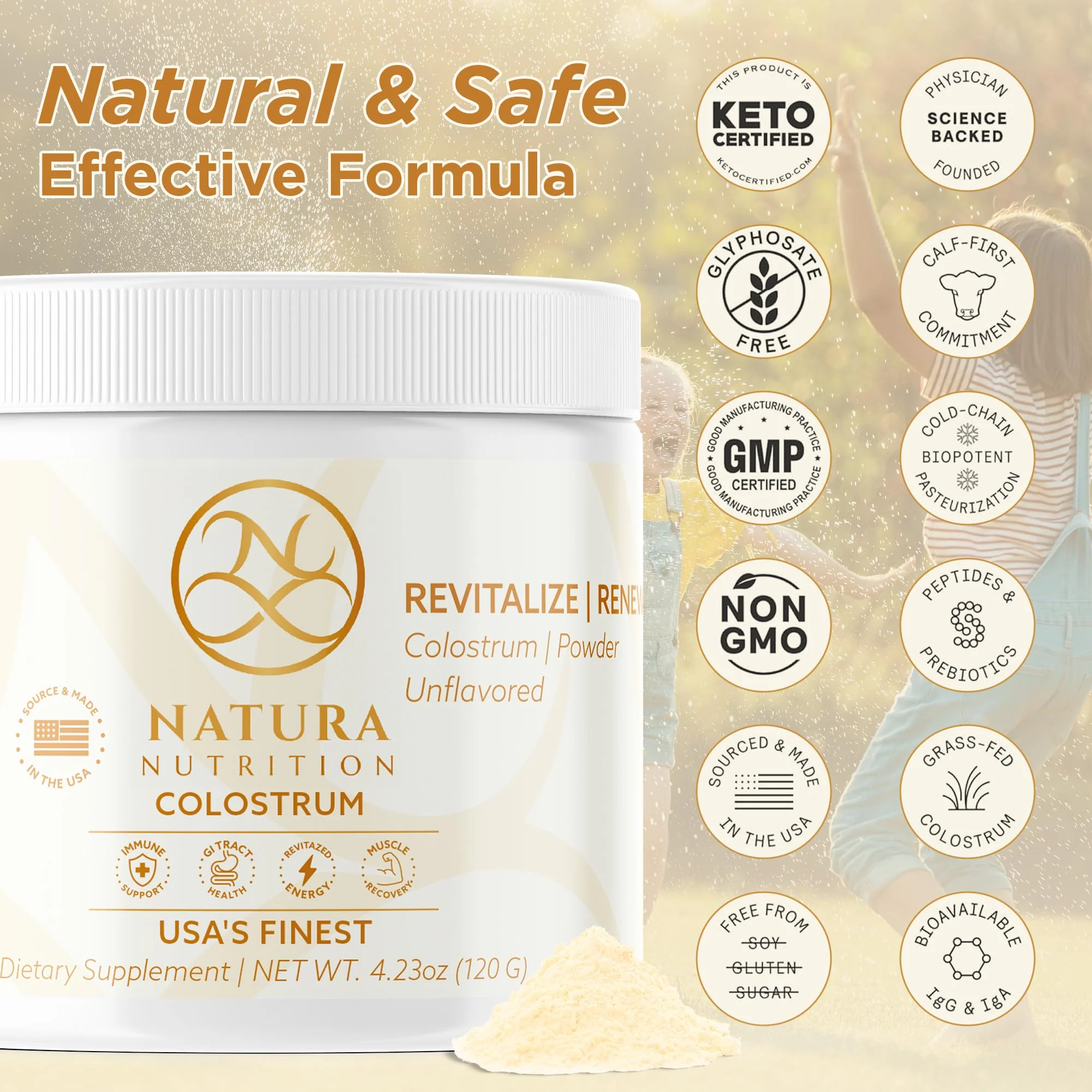 Grass-Fed Bovine Colostrum Powder - 60 Servings | Pure First-Milking IgG 25% | USA Sourced - Image 4