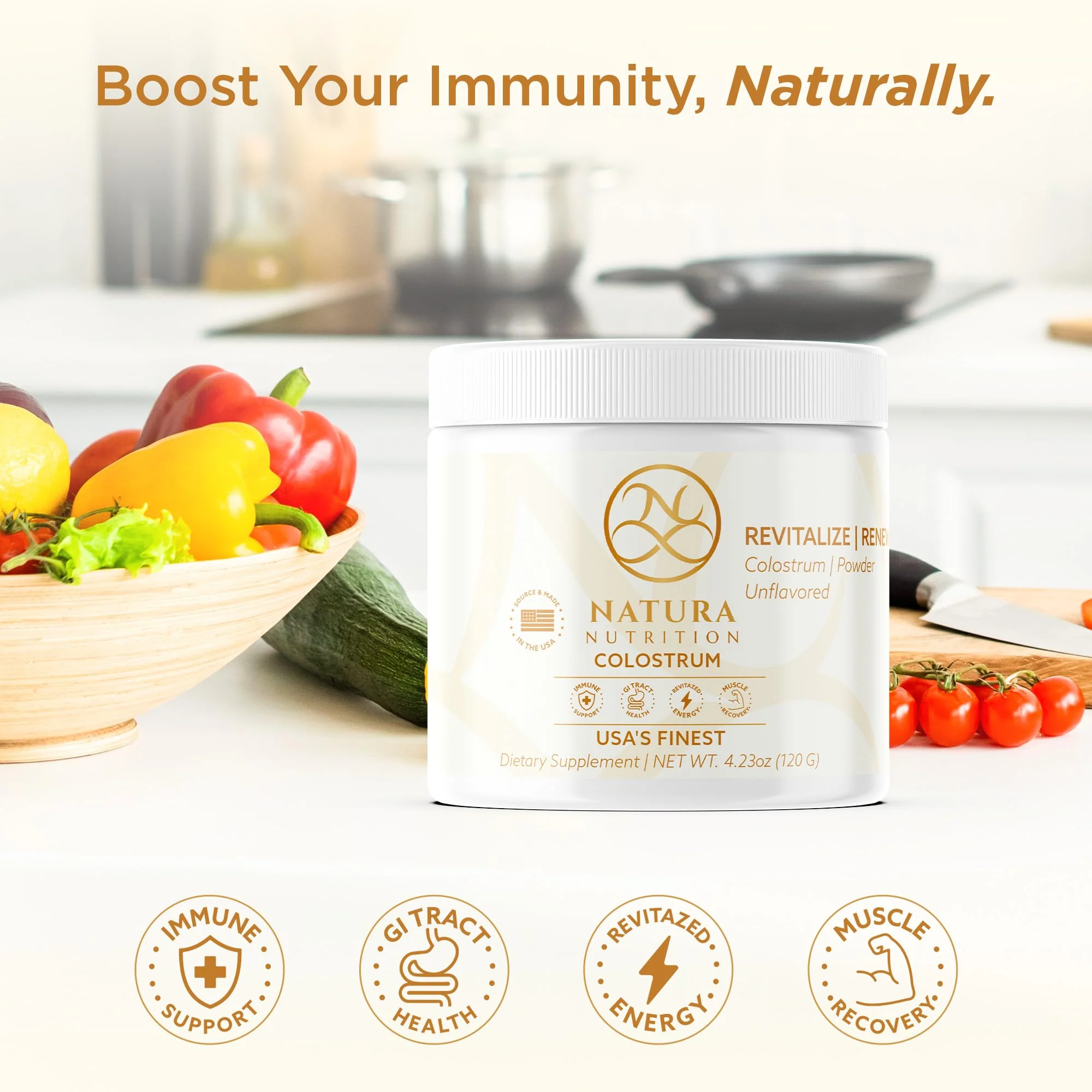 Grass-Fed Bovine Colostrum Powder - 60 Servings | Pure First-Milking IgG 25% | USA Sourced - Image 5