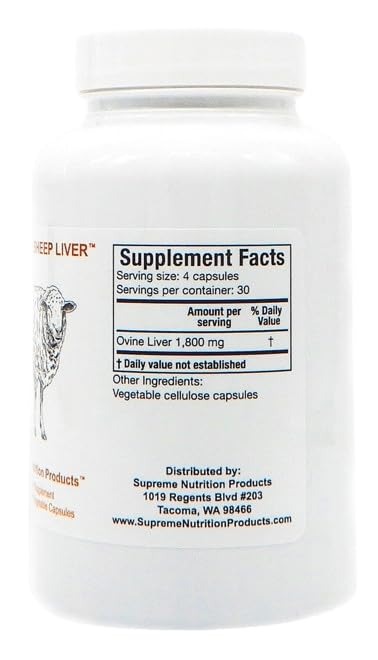 Grass Fed Sheep Liver Capsules – 120 Count (Pack of 2) | Supreme Nutrition - Image 3