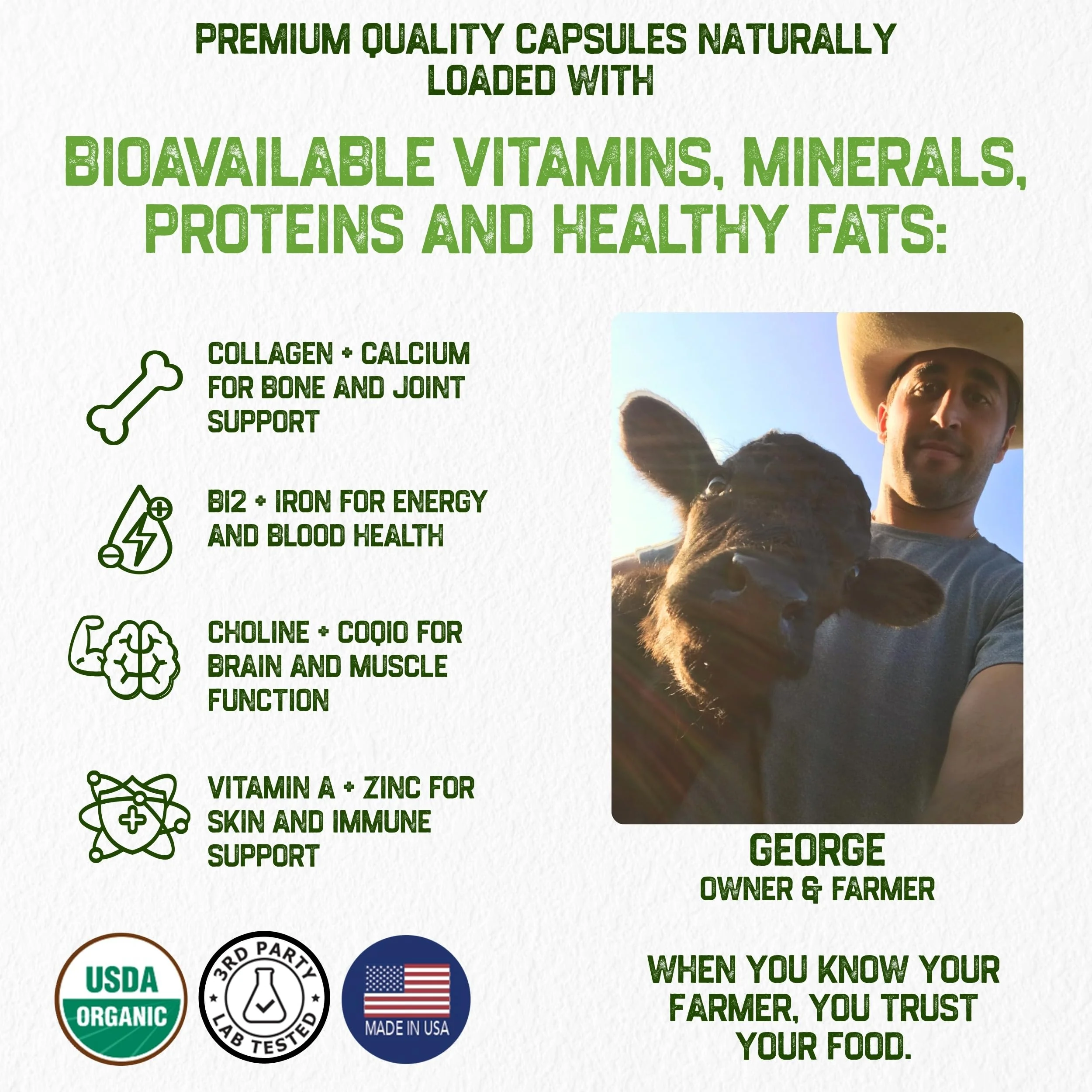 Grassfat USDA Organic 100% Grassfed Beef Organs Supplement – Made in USA | 30 Servings - Image 5