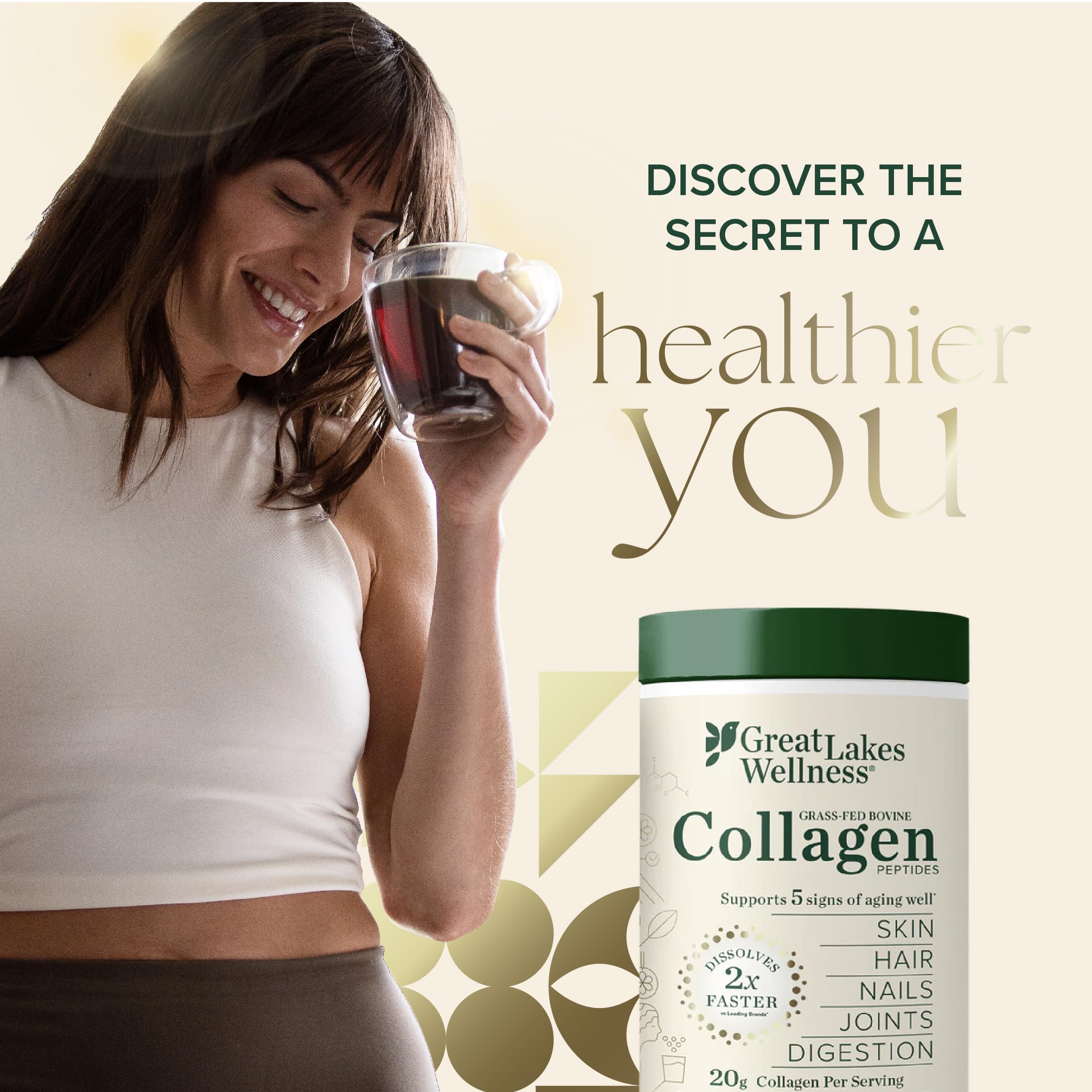 Great Lakes Wellness Collagen Peptides Powder — Unflavored, 20 g per Serving, 4 lb Value Pouch | Keto, Kosher, Non-GMO - Image 14