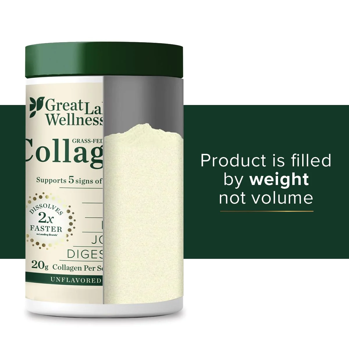 Great Lakes Wellness Collagen Peptides Powder – Unflavored, 20 oz | Skin, Hair, Nails, Joints & Digestion - Image 8