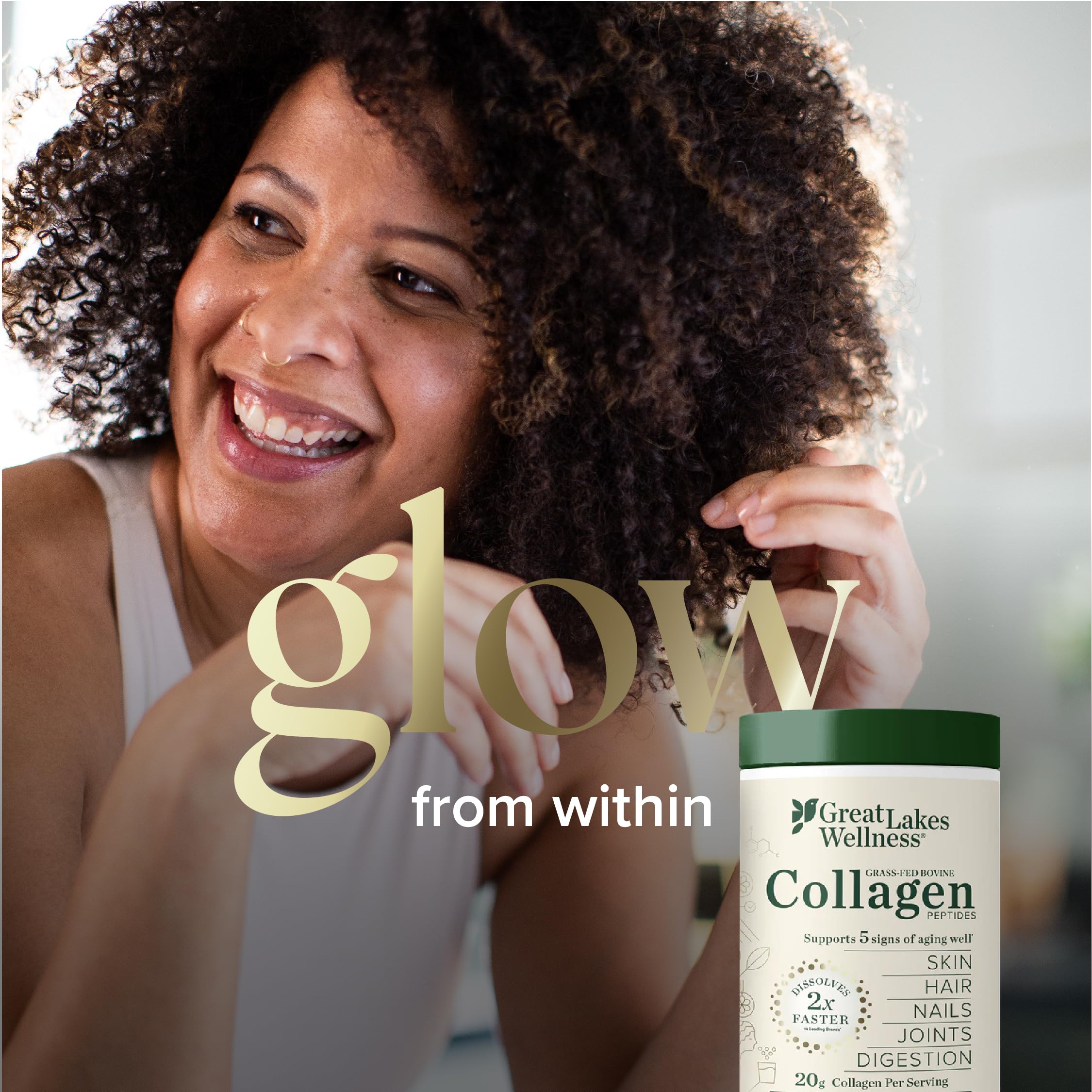 Great Lakes Wellness Keto Boost Collagen Peptides Powder – Vanilla, 14.1 oz | 4.2g MCTs, Non-Dairy Coffee Creamer, Non-GMO, Kosher - Image 9