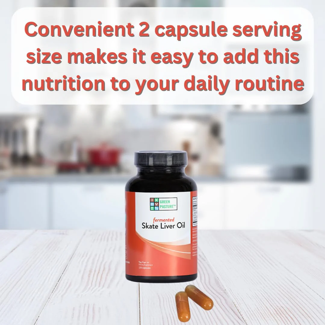 Green Pasture Fermented Skate Liver Oil - 120 Capsules | Vitamins A & D, Omega Fats - Image 8