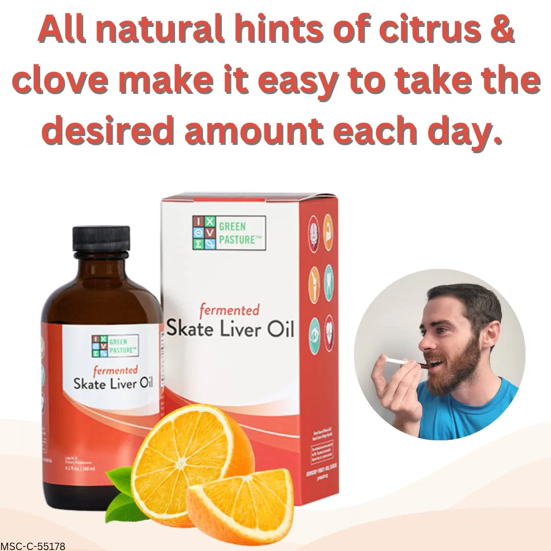 Green Pasture Fermented Skate Liver Oil - Orange | 6.0 fl oz - Image 5