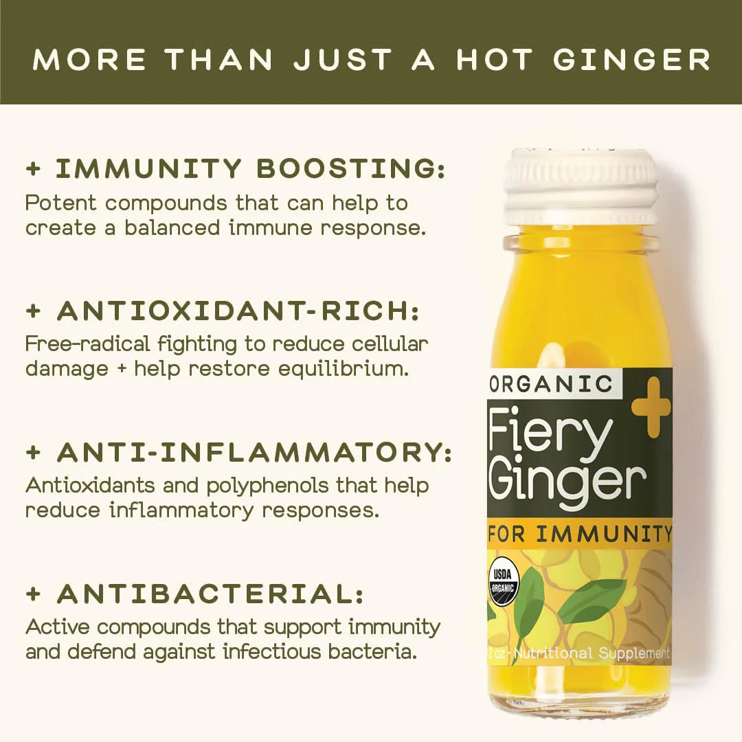Greenhouse Juice Co. Fiery Ginger & Turmeric Wellness Shot – Immune Support, Vegan & Gluten-Free, 12-Count 60ml Glass Bottles - Image 3